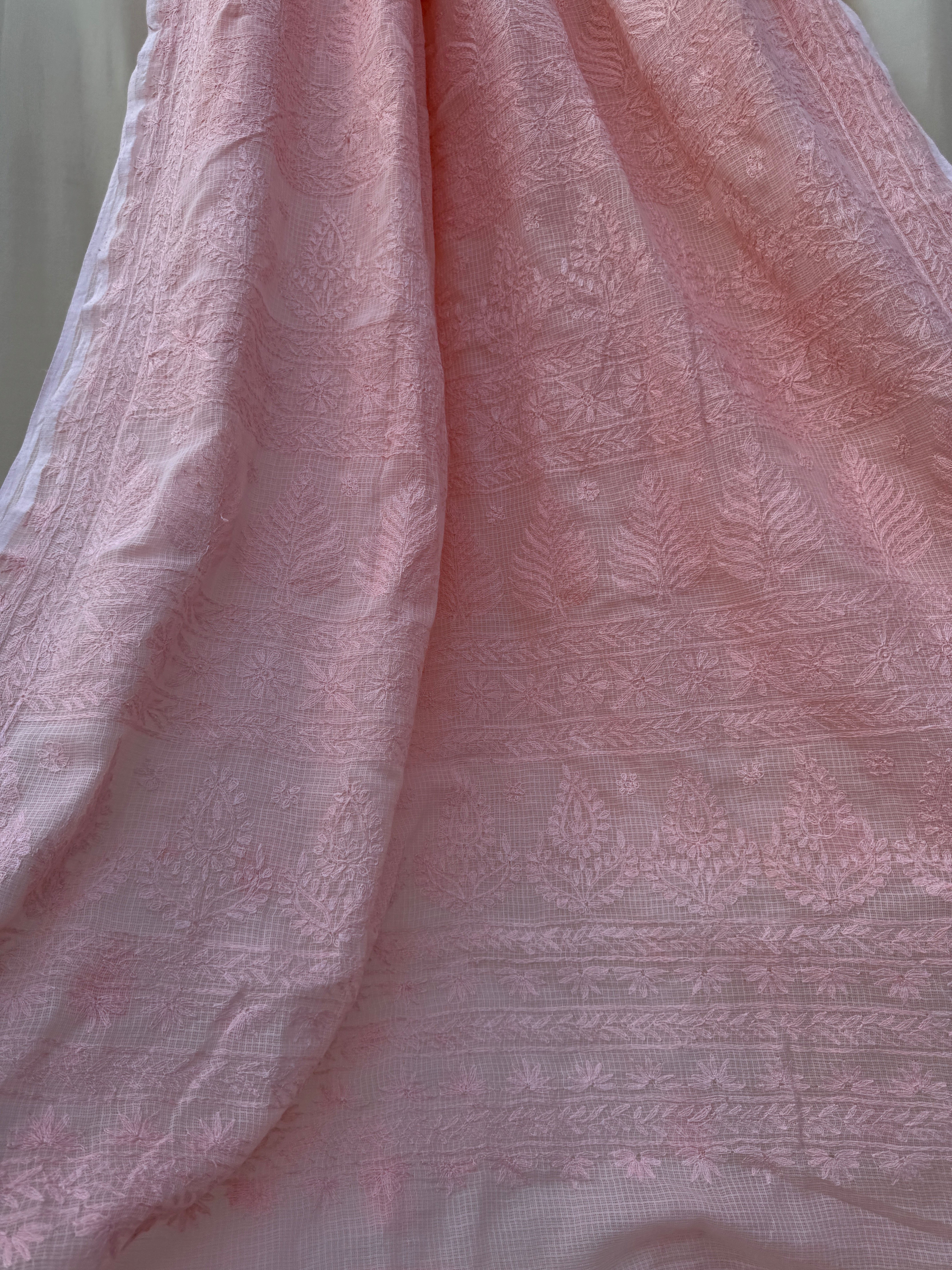 Kota Chikankari saree in Peach