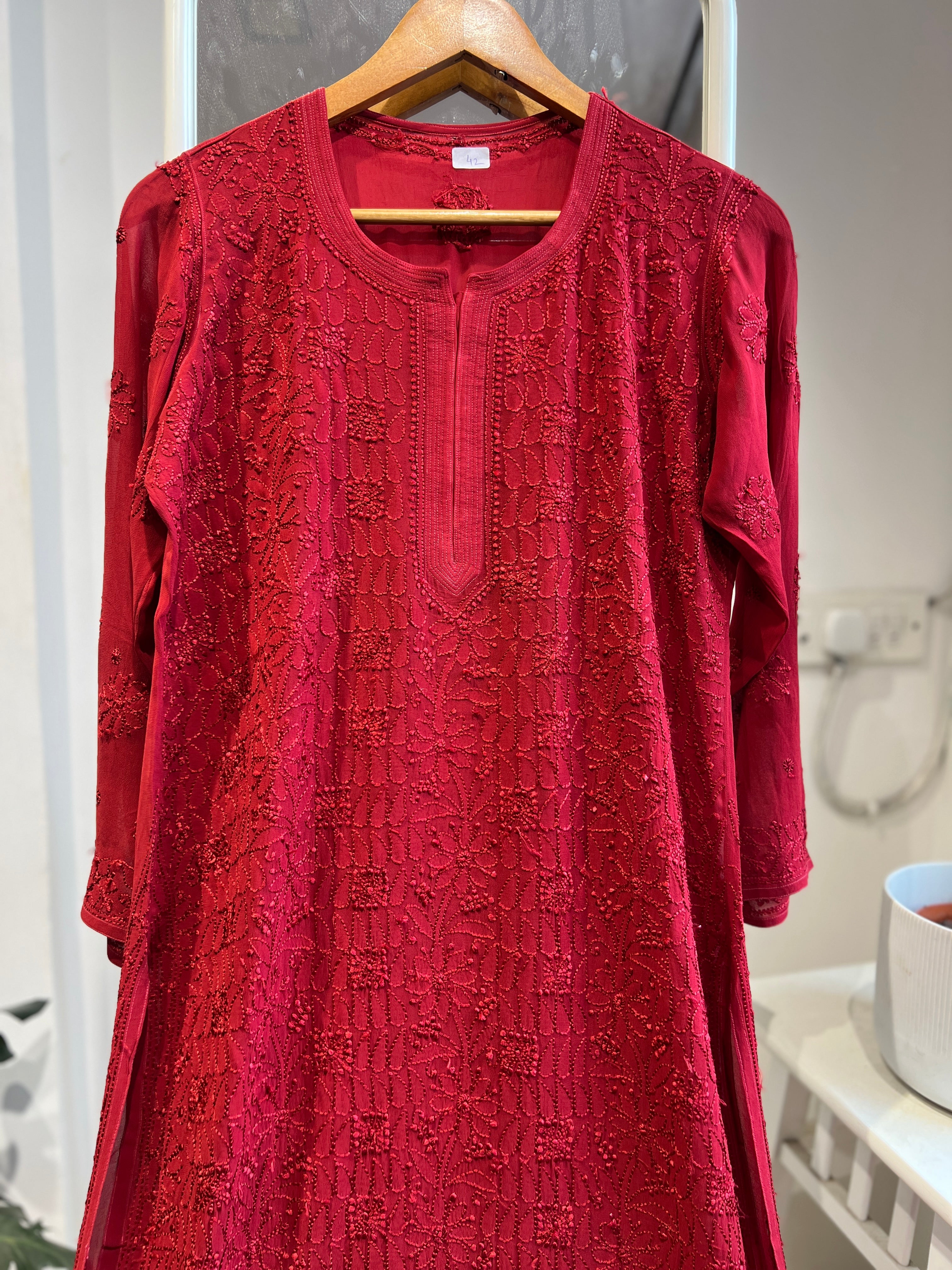 Viscose Kurti - Maroon