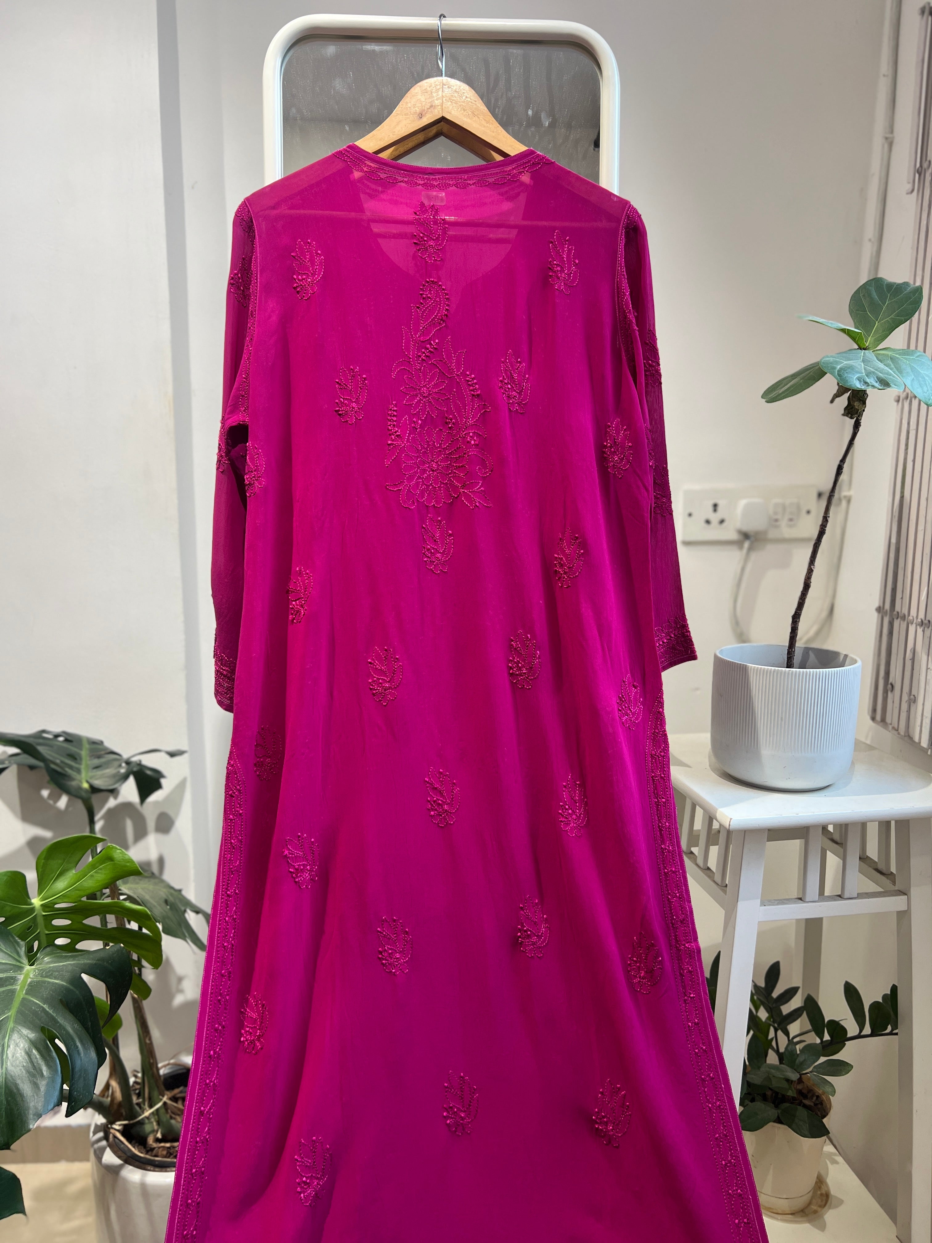 Viscose Kurti - Berry Pink