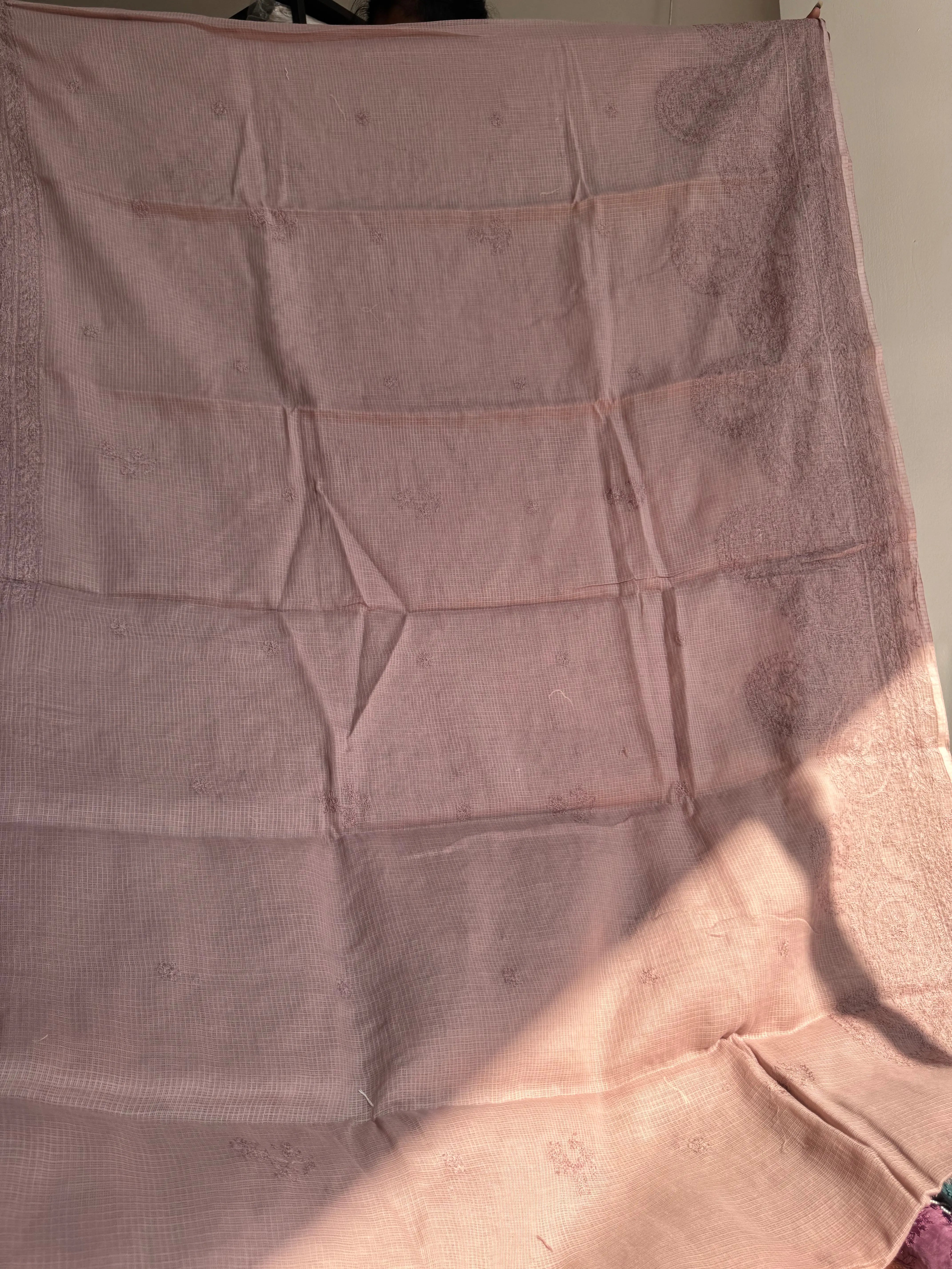 Kota Chikankari saree in Mauve ARIAA CHIKANKARI 