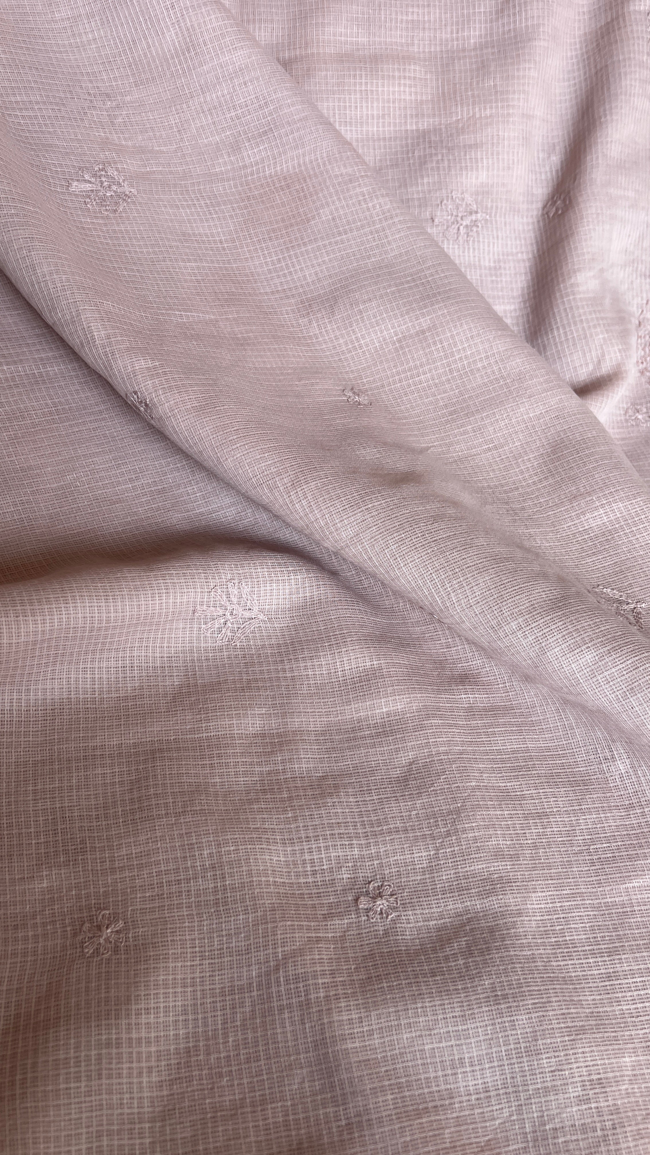 Kota Chikankari saree in Mocha Brown