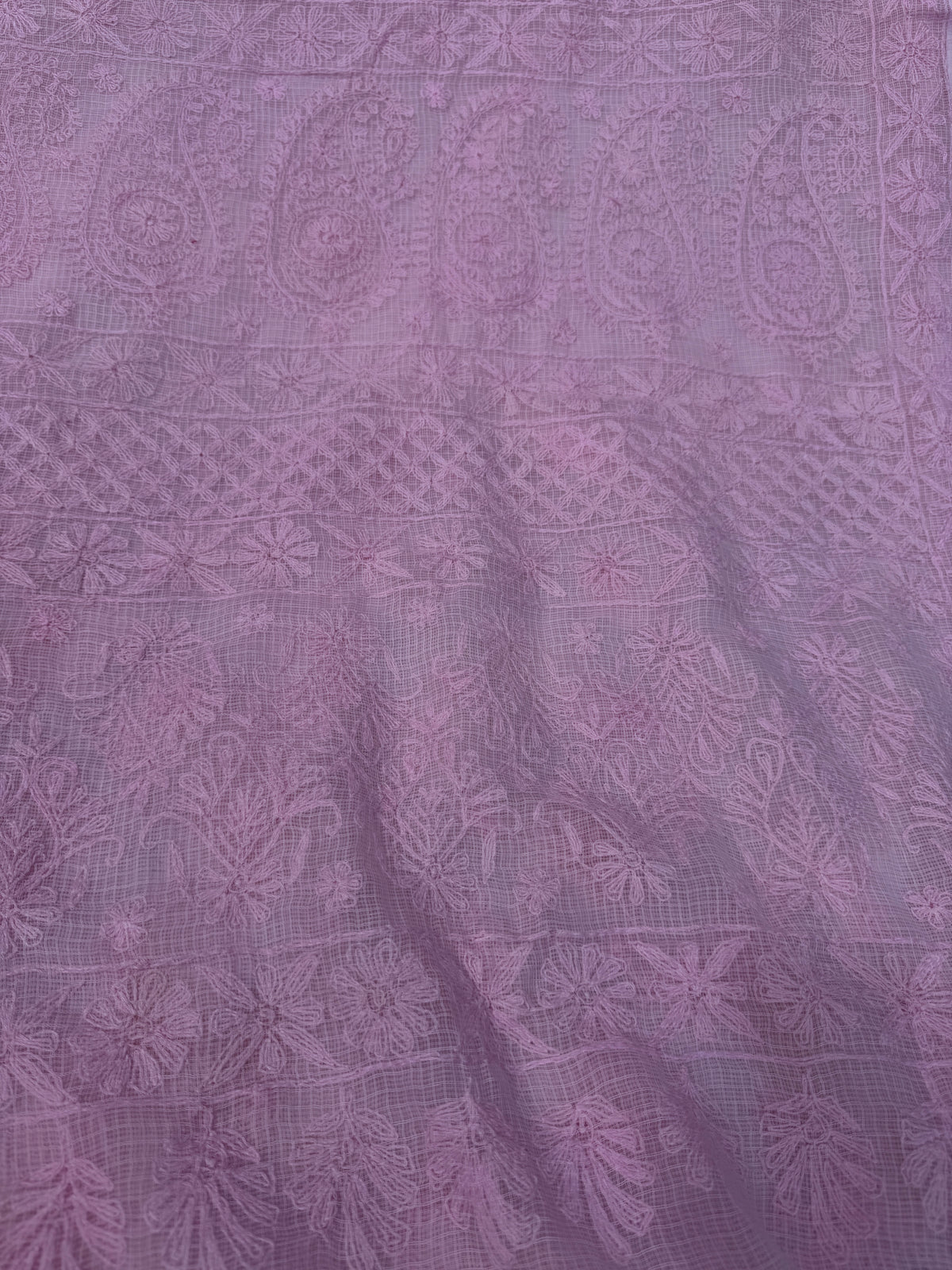 Kota Chikankari saree in Pink