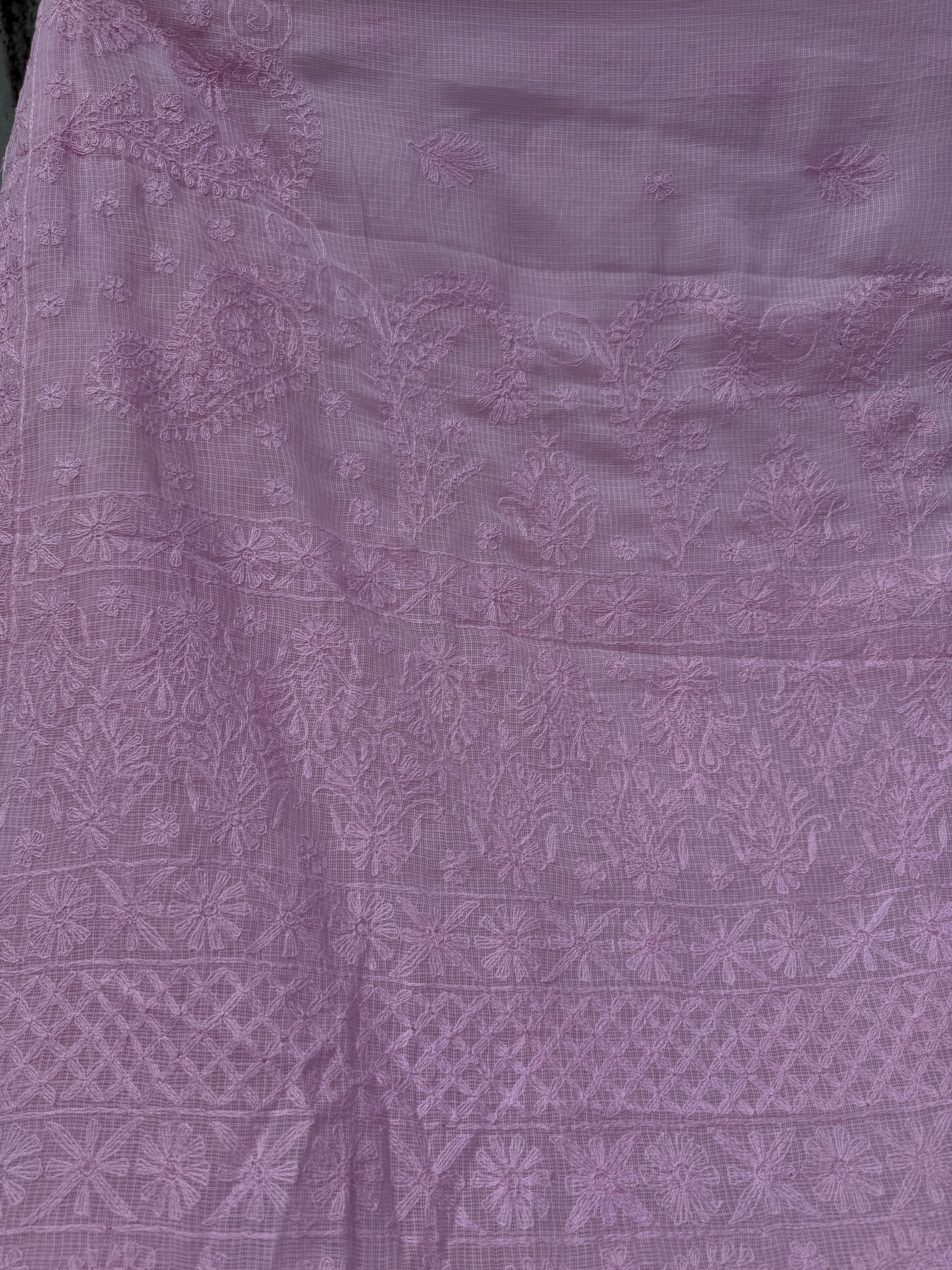 Kota Chikankari saree in Pink
