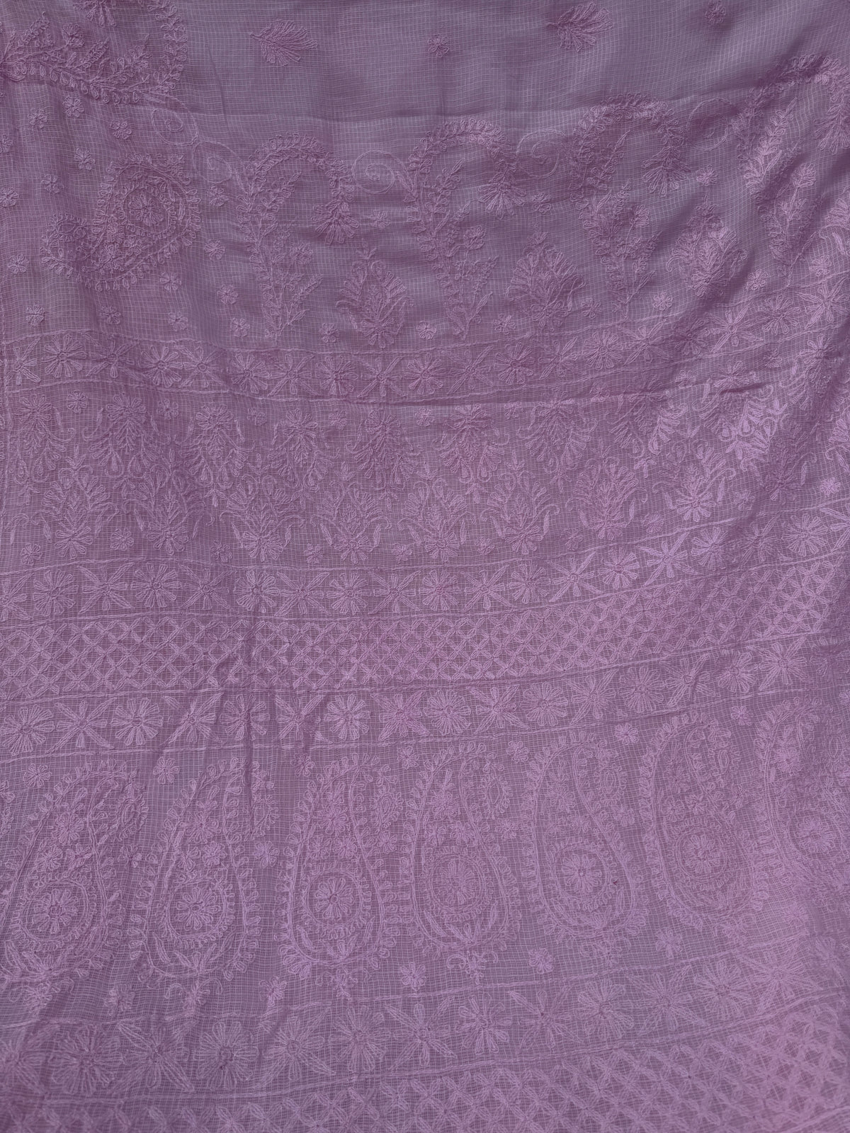 Kota Chikankari saree in Pink