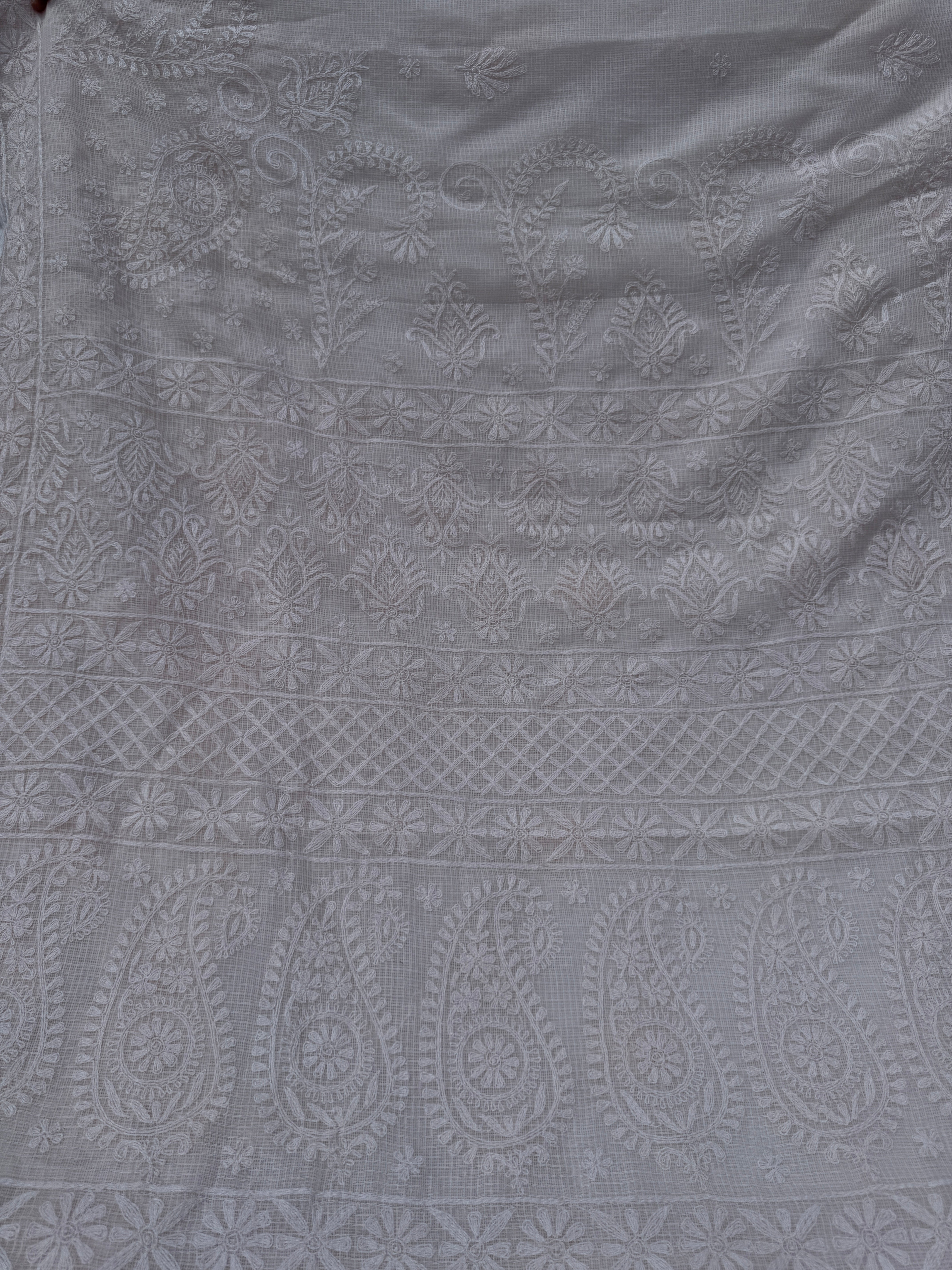 Kota Chikankari saree in Pale pink