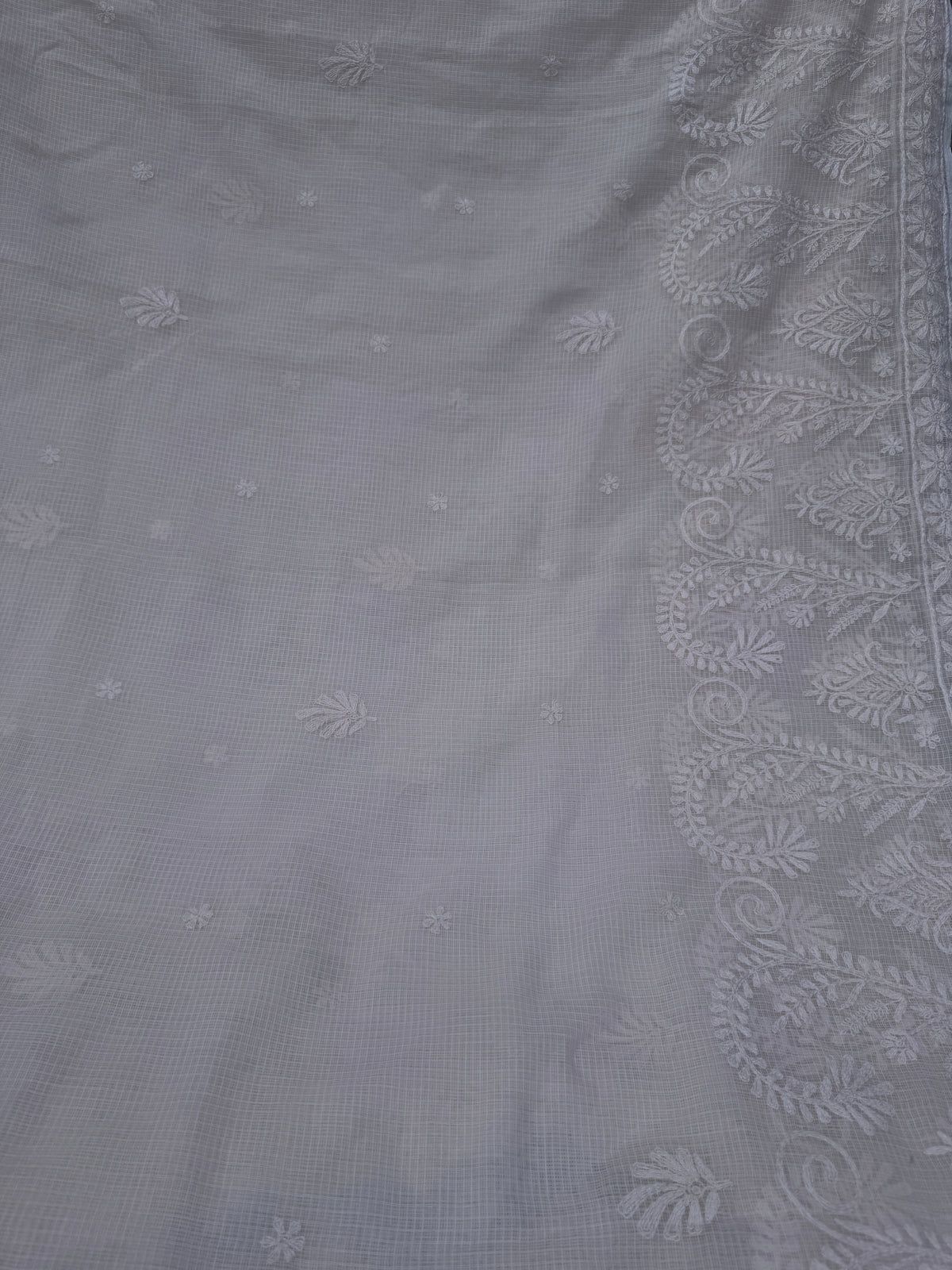 Kota Chikankari saree in Pale pink