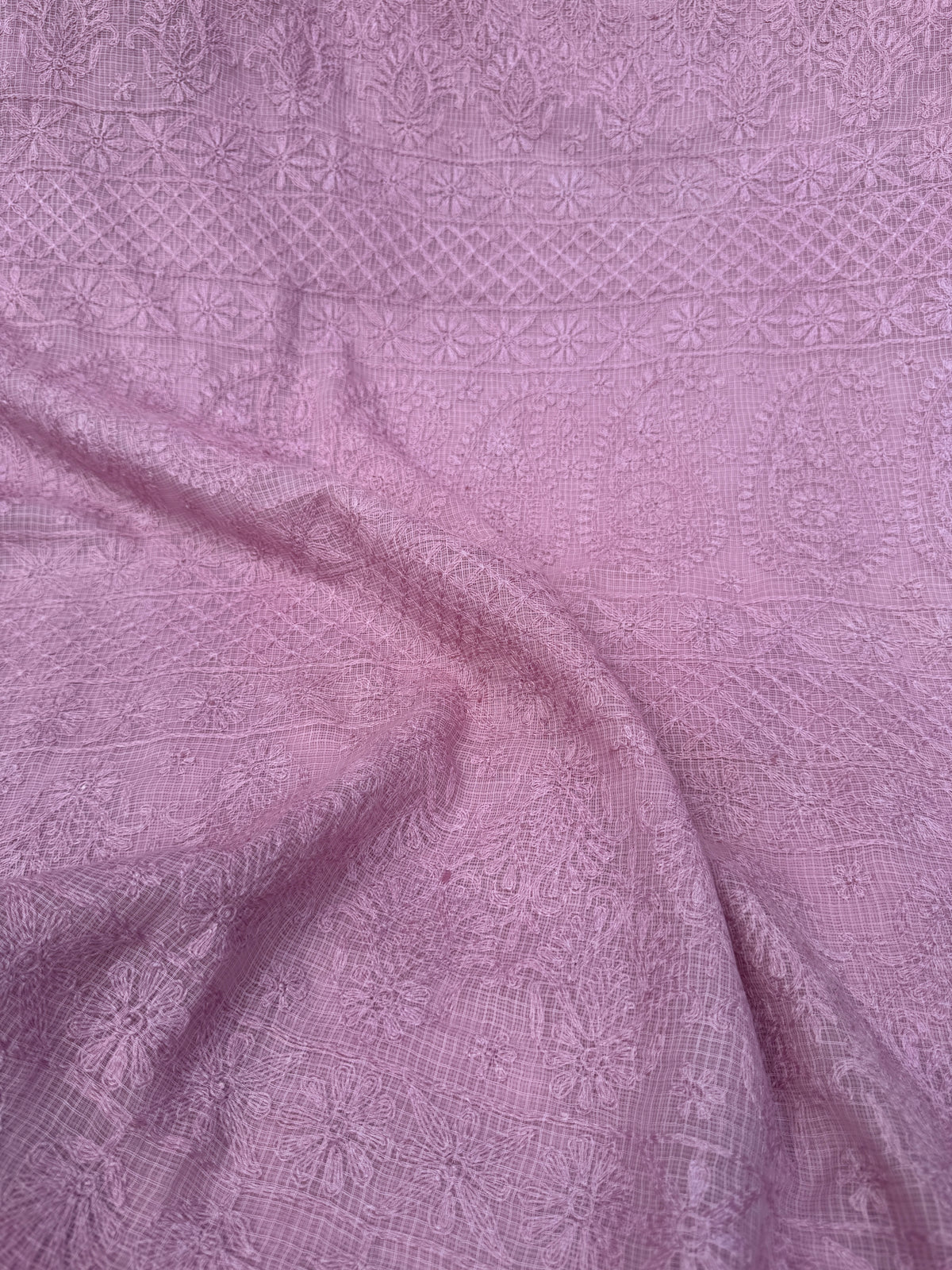Kota Chikankari saree in Mauve