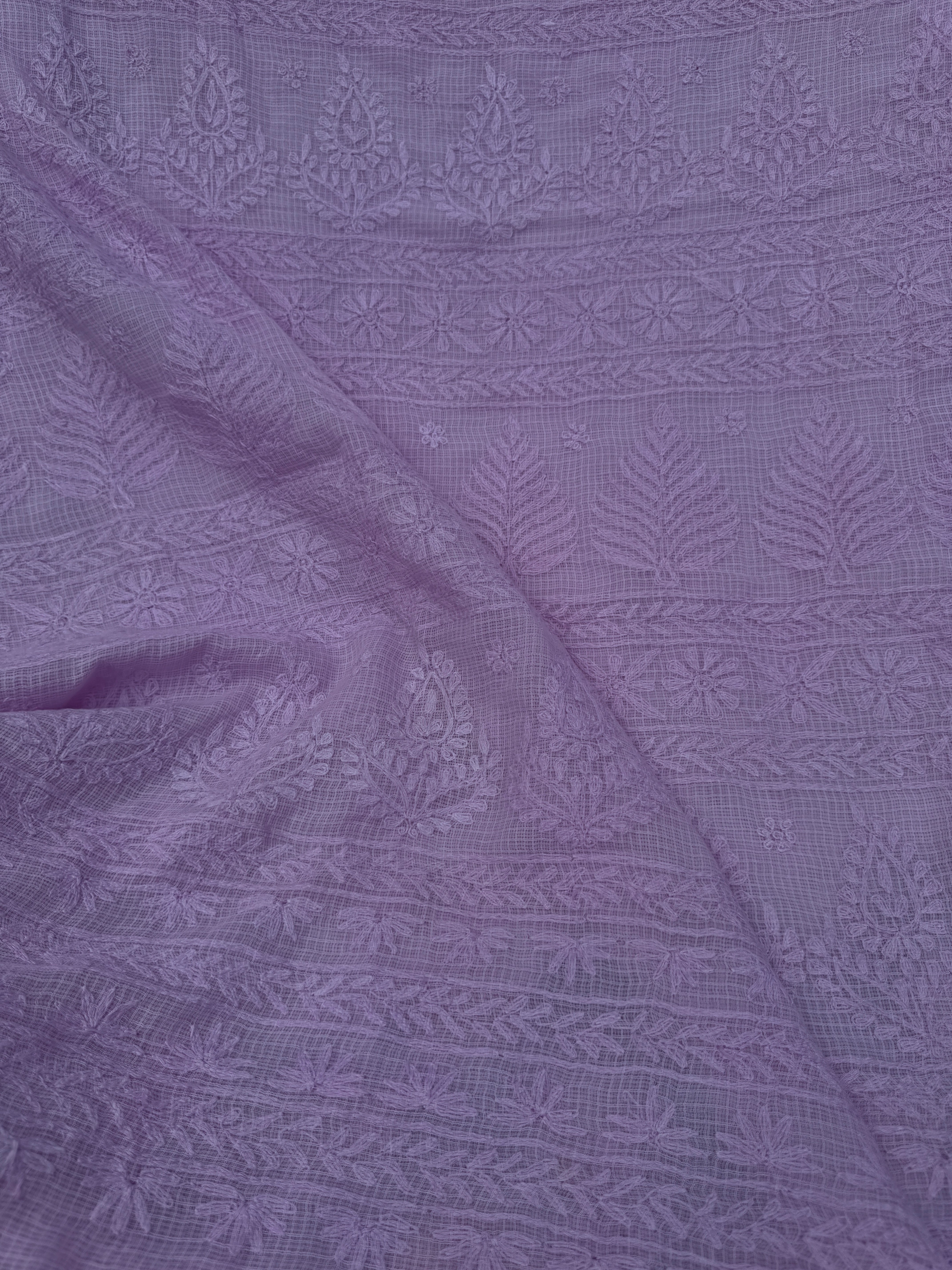 Kota Chikankari saree in Lilac