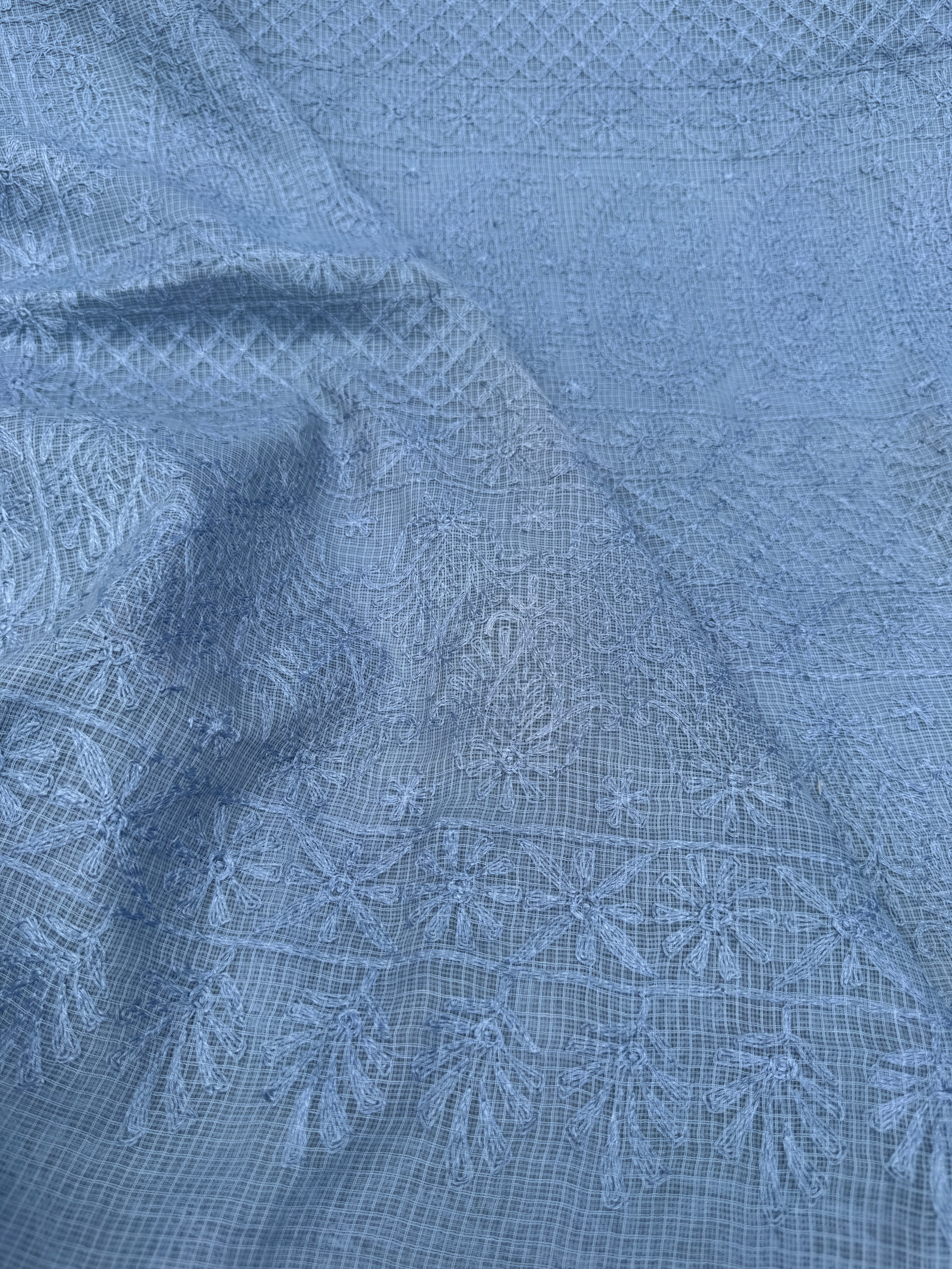 Kota Chikankari Grey