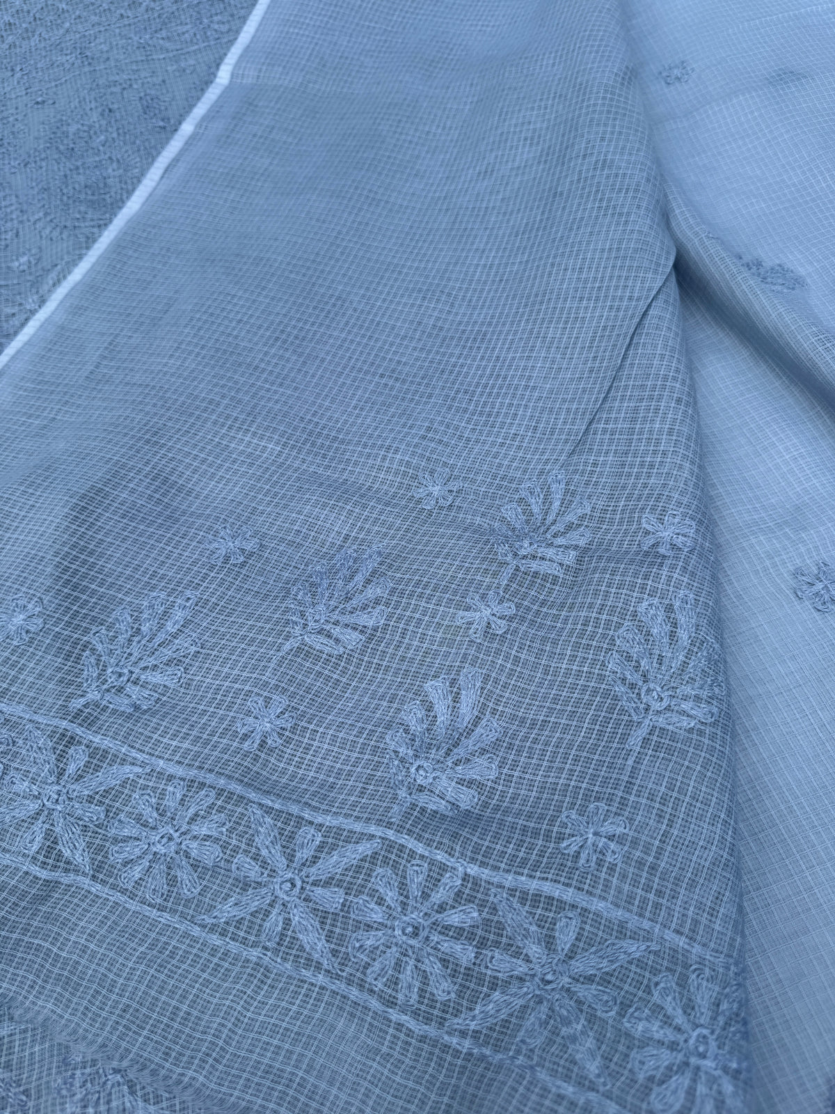 Kota Chikankari Grey