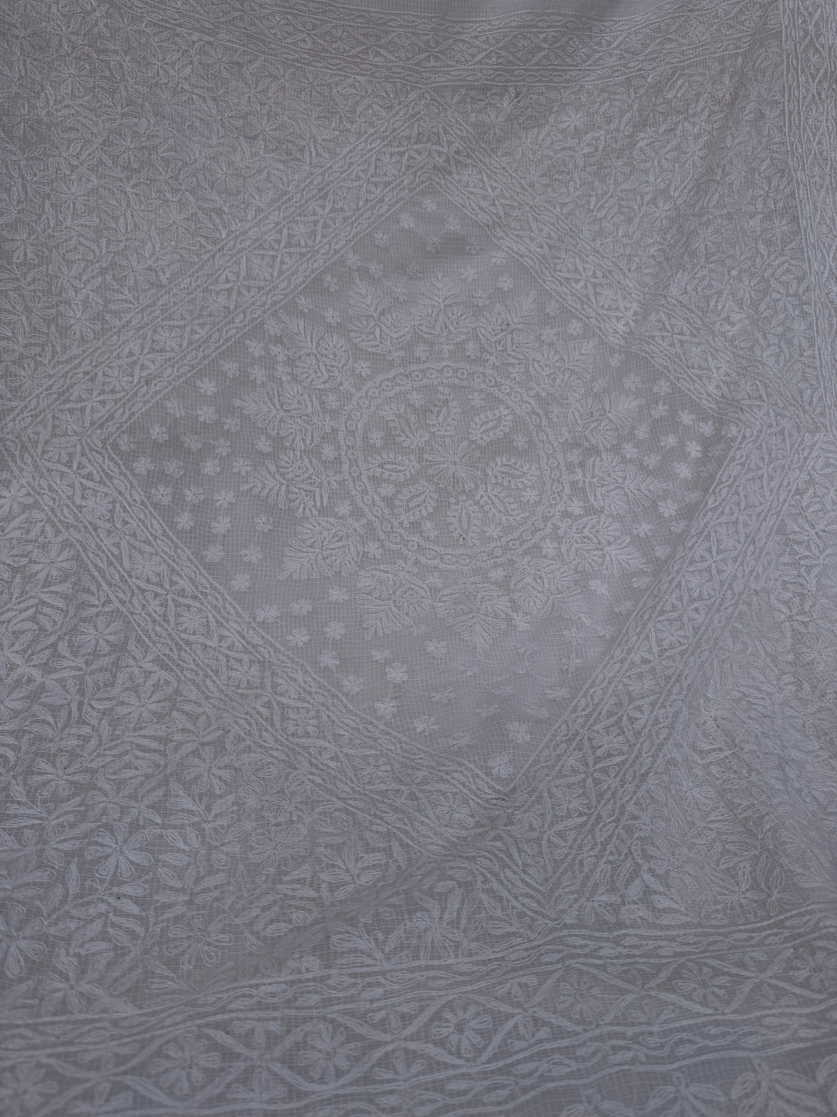 Kota Chikankari saree in  pale pink