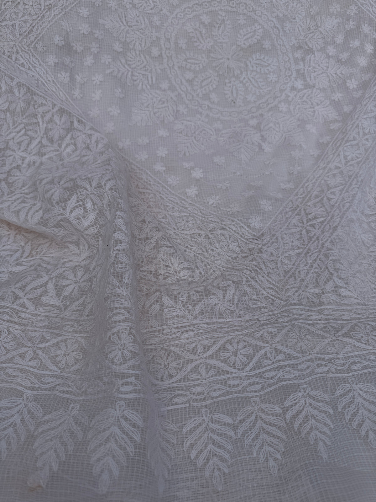 Kota Chikankari saree in  pale pink