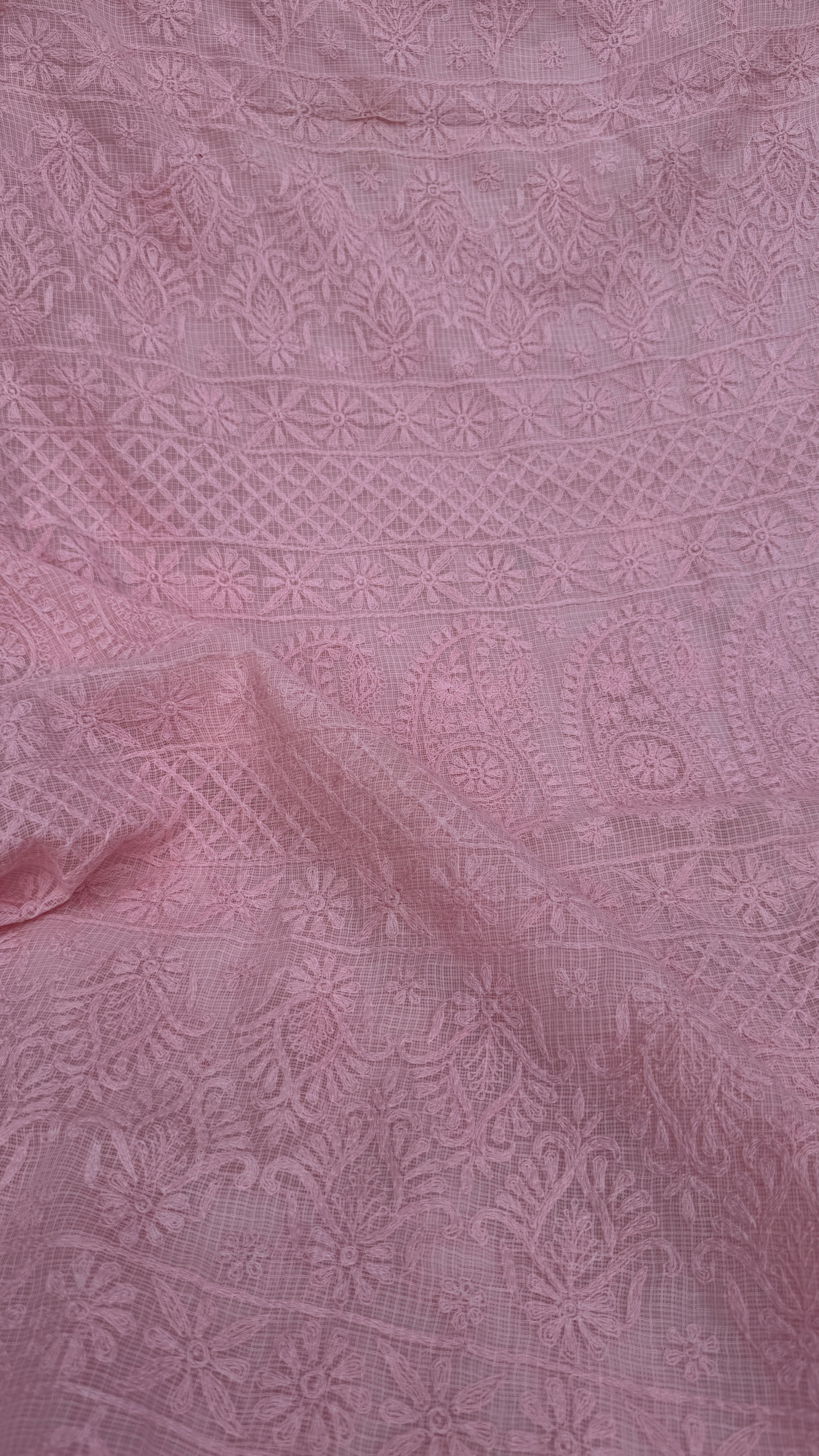 Kota Chikankari saree in Pink