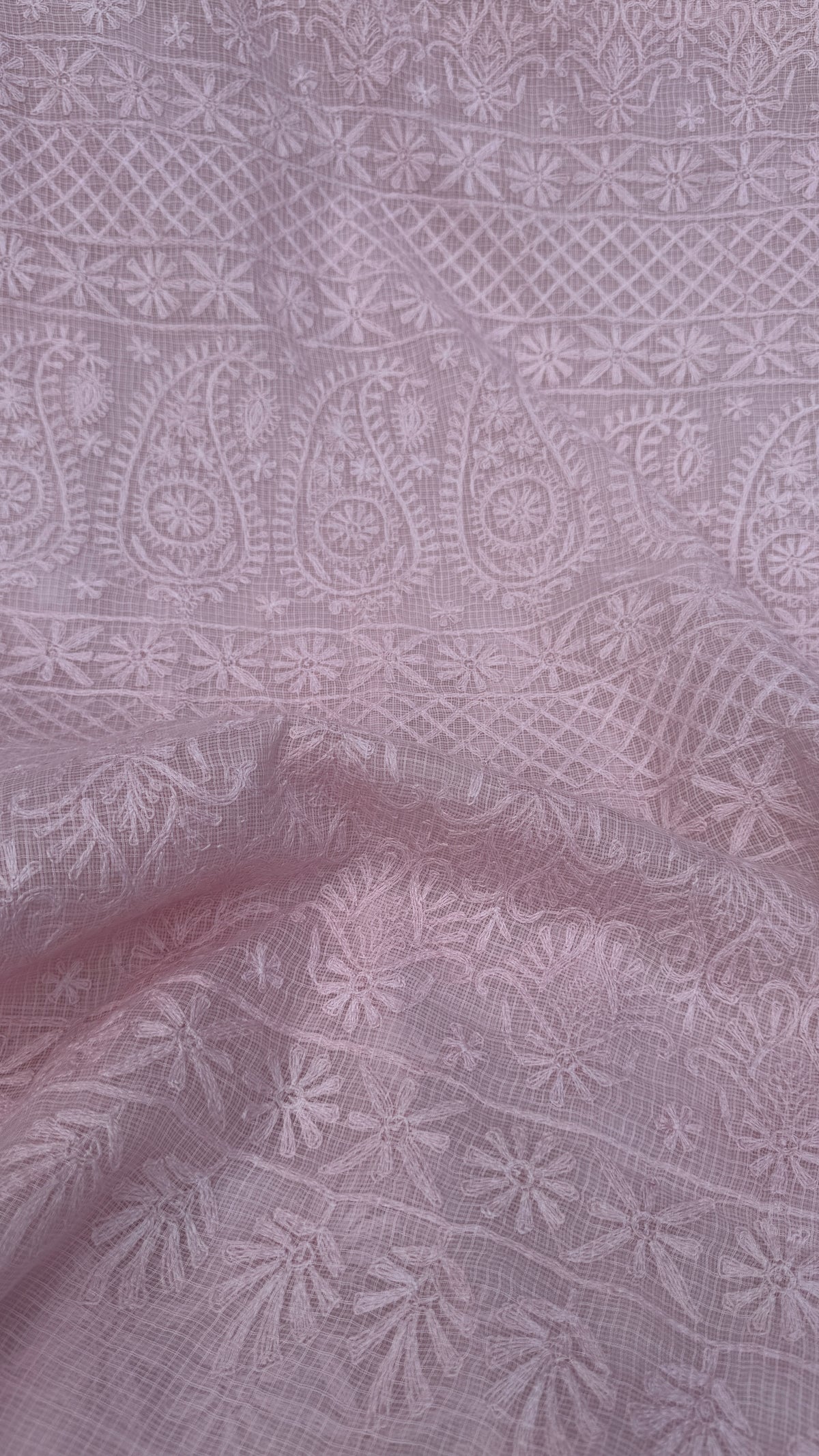 Kota Chikankari Pale Pink