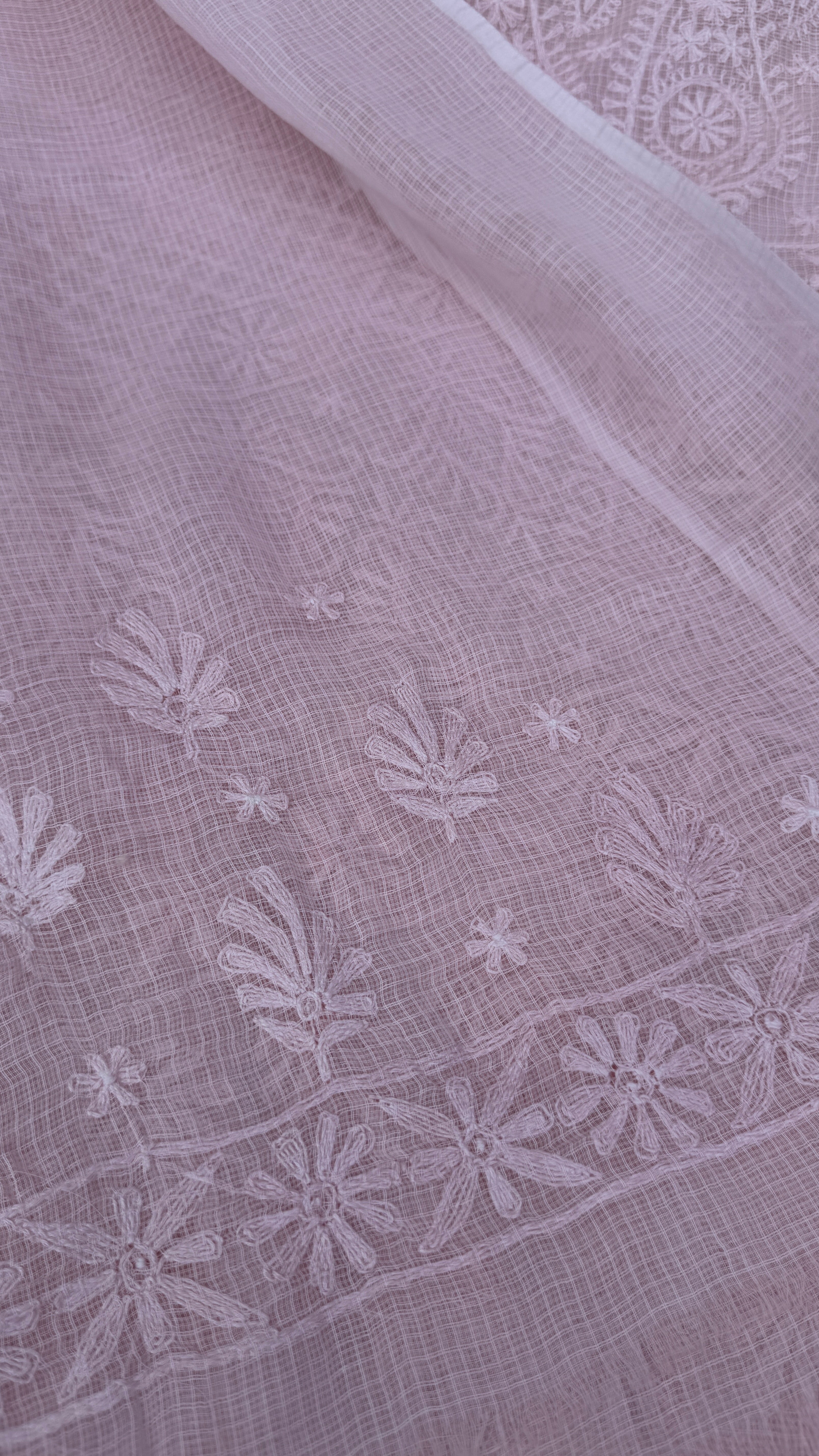 Kota Chikankari Pale Pink
