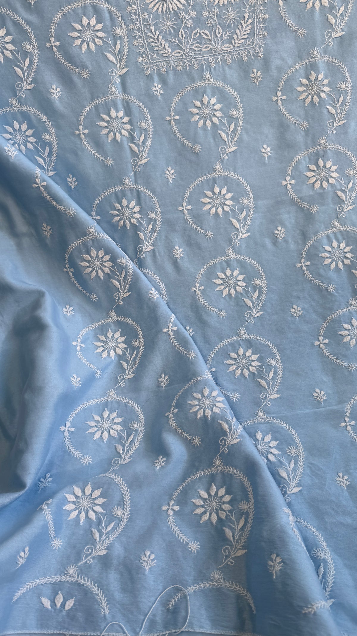 Chanderi Length with Dupatta - Blue