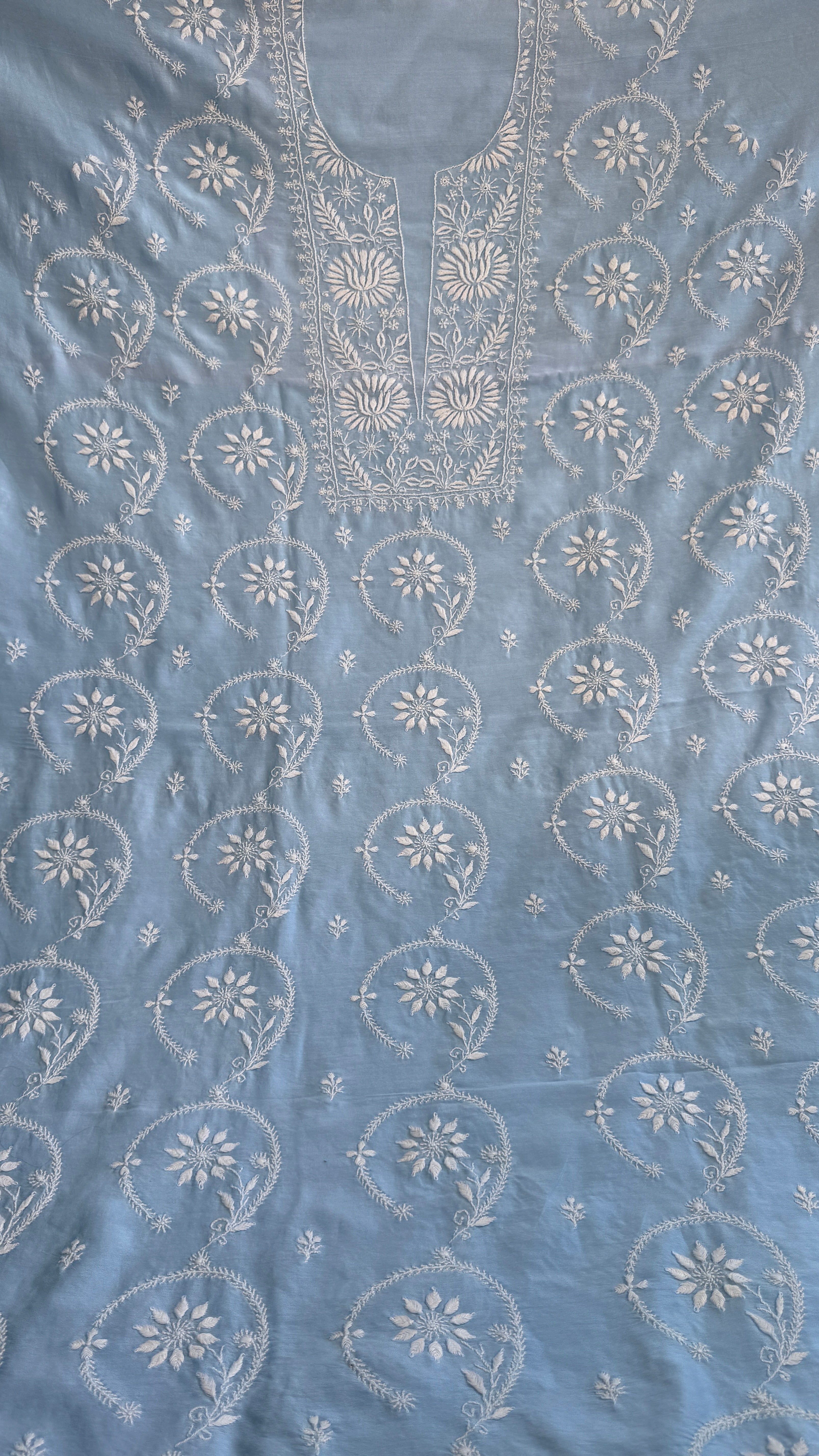 Chanderi Length with Dupatta - Blue