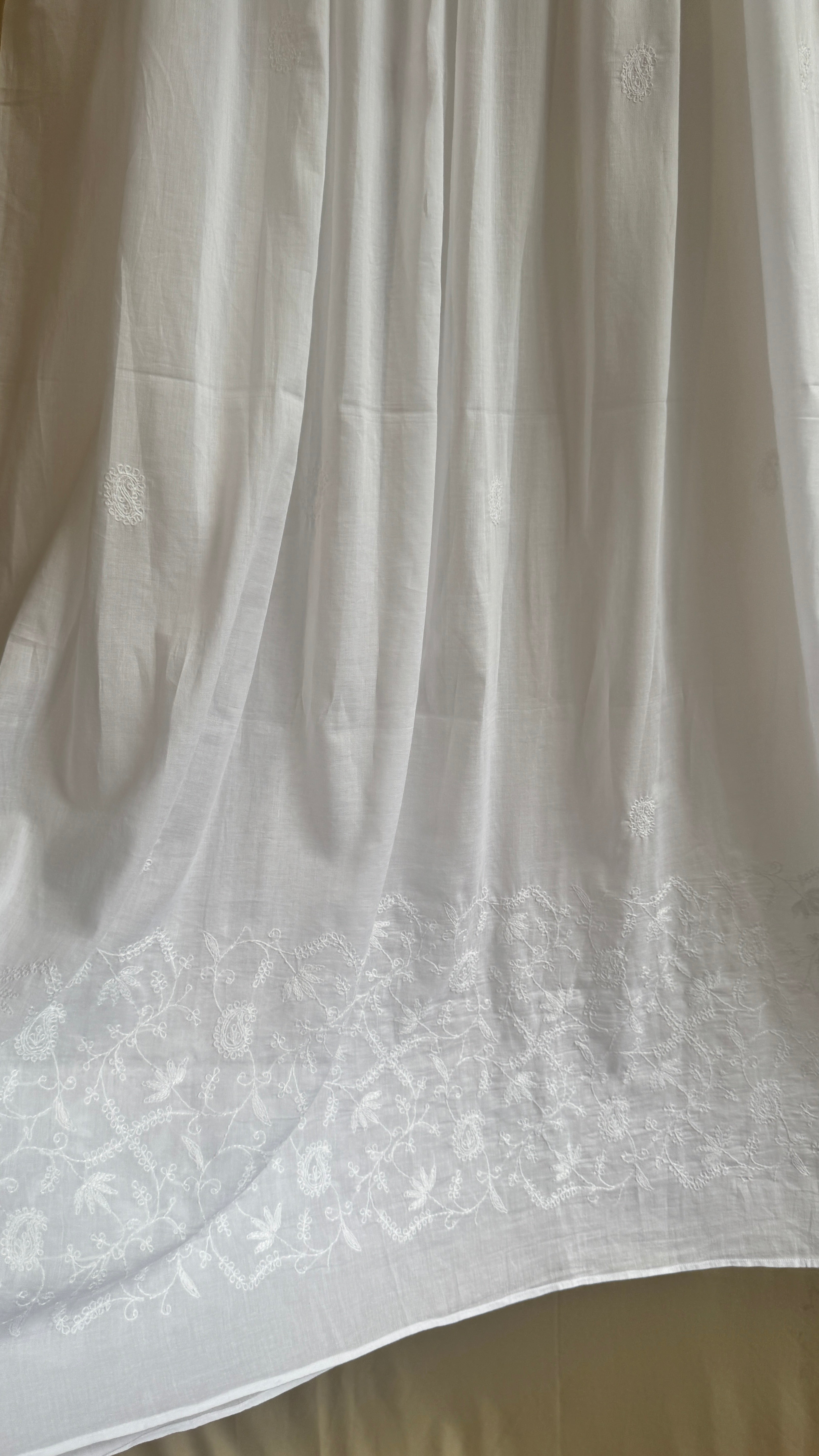Pure Cotton Chikankari Dupatta