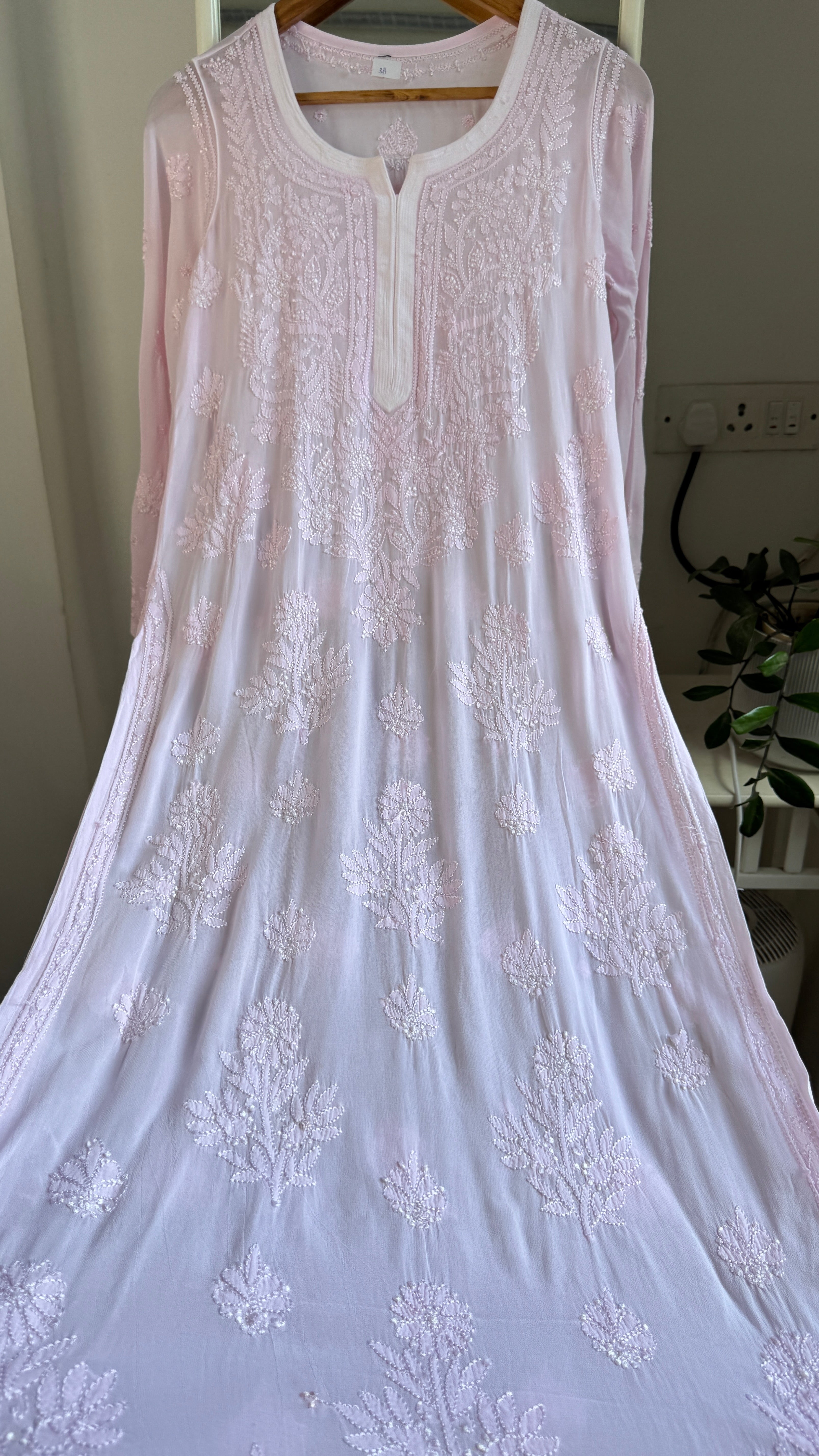 Viscose Kurti - Gala Booti- Pink