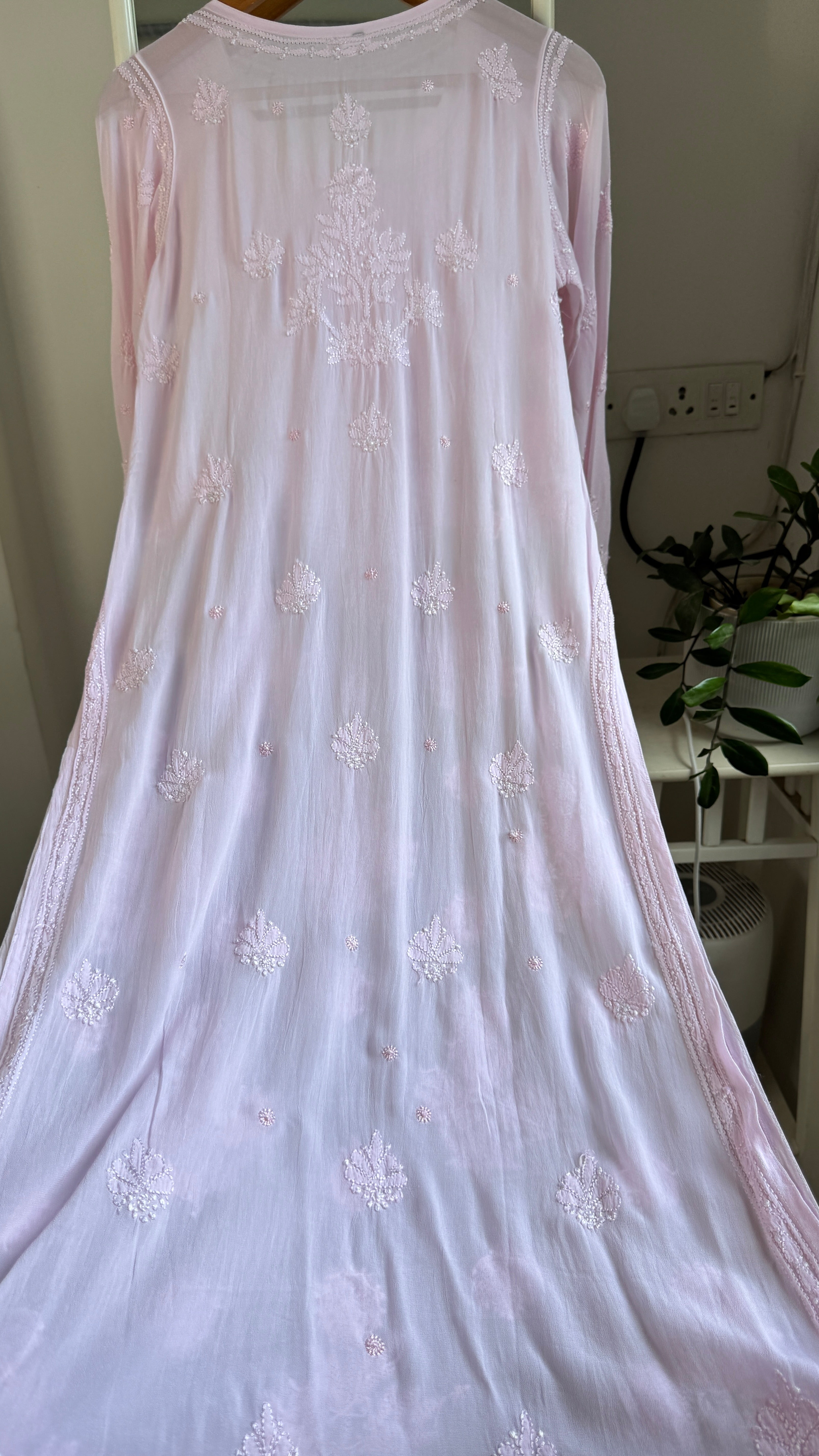 Viscose Kurti - Gala Booti- Pink