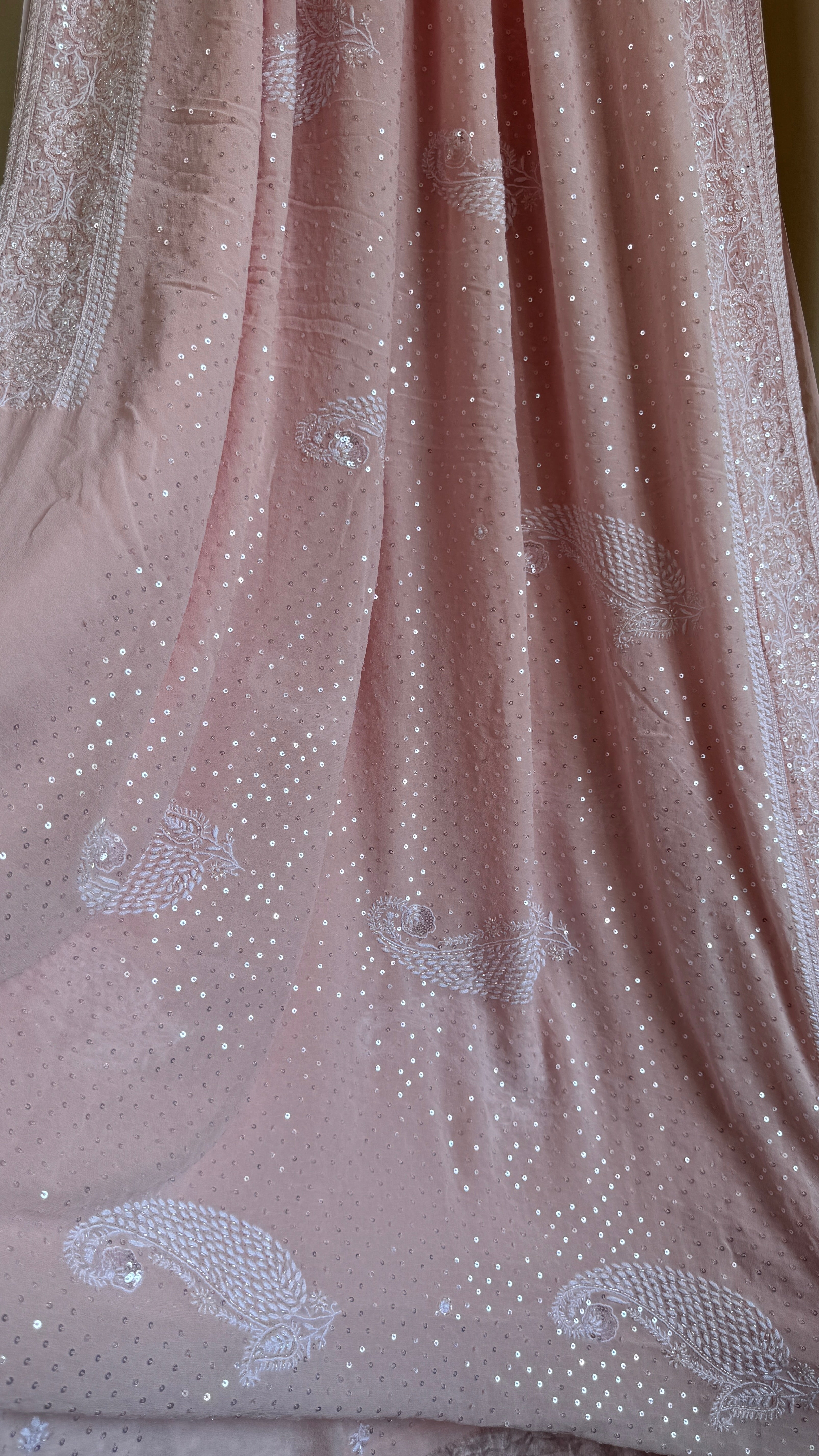 Pure Georgette Chikankari Saree