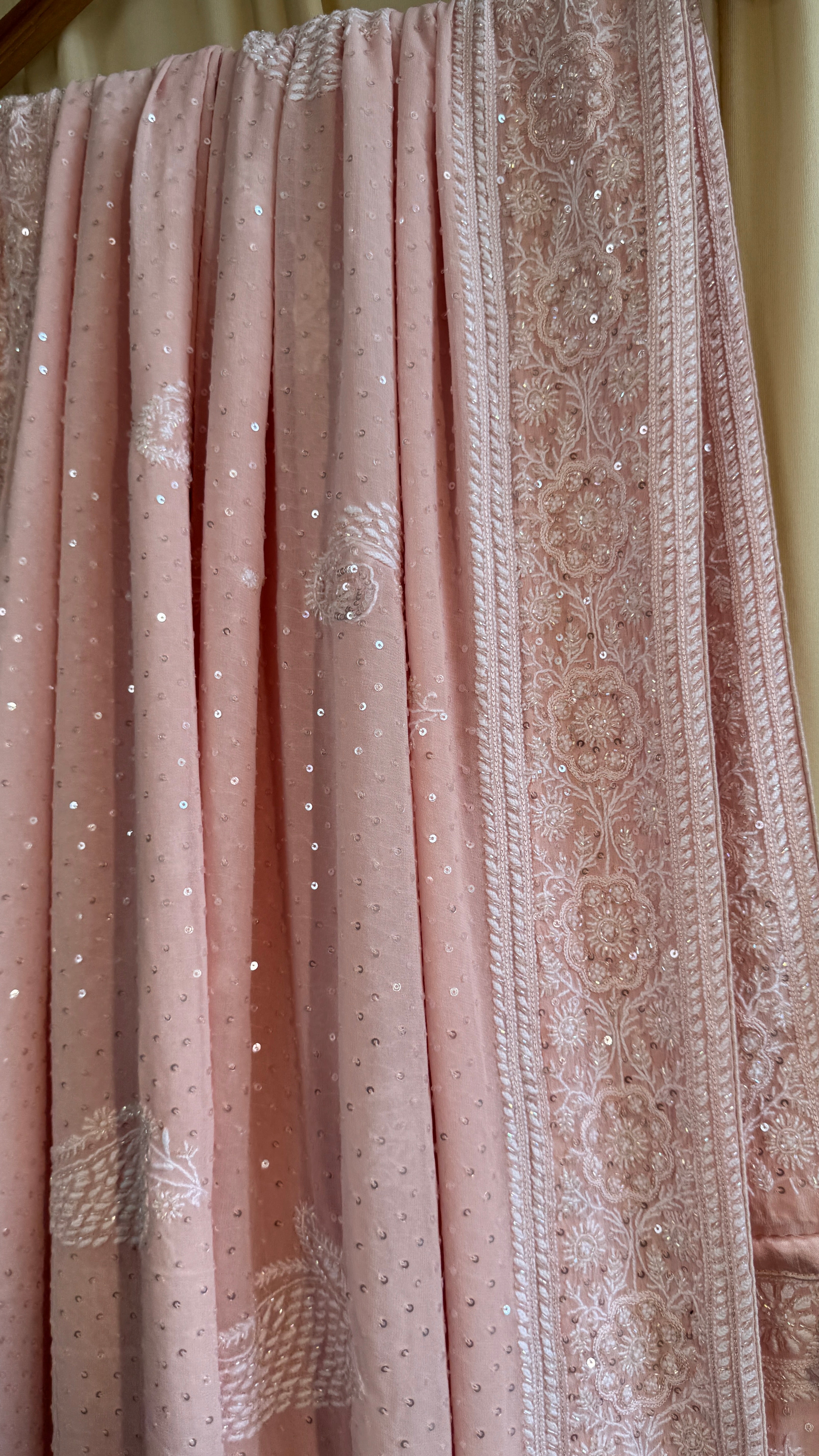 Pure Georgette Chikankari Saree
