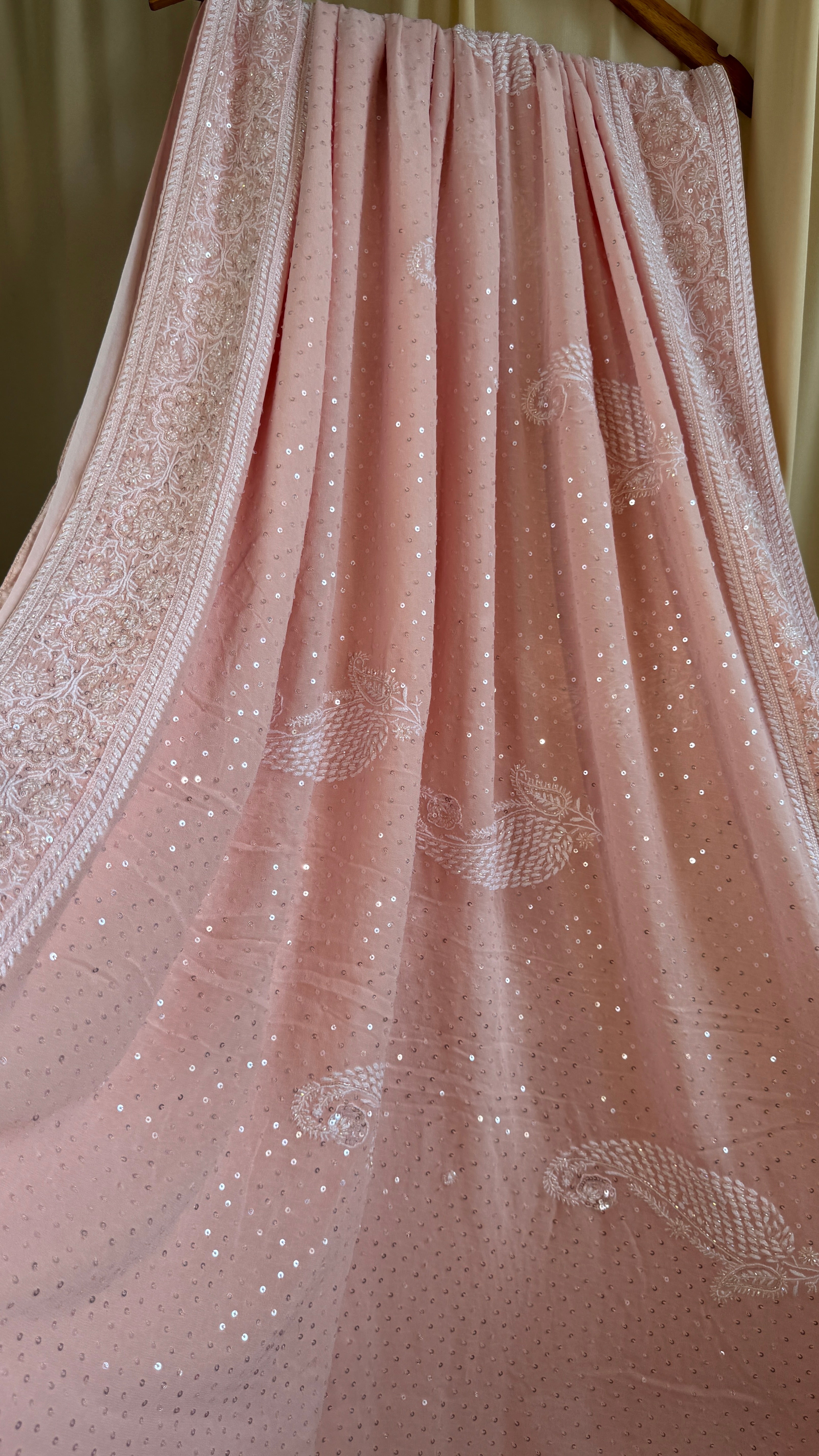 Pure Georgette Chikankari Saree