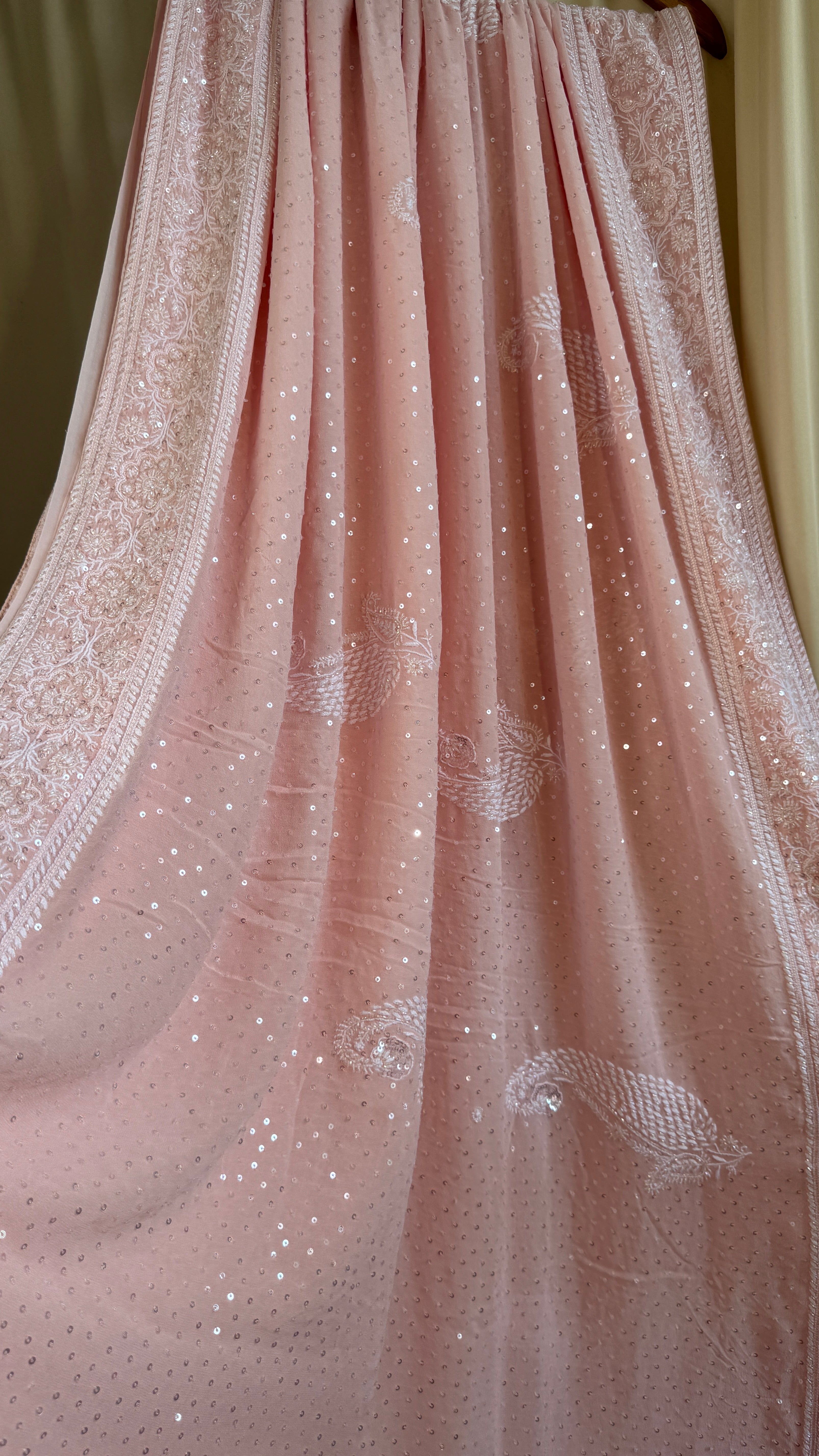 Pure Georgette Chikankari Saree