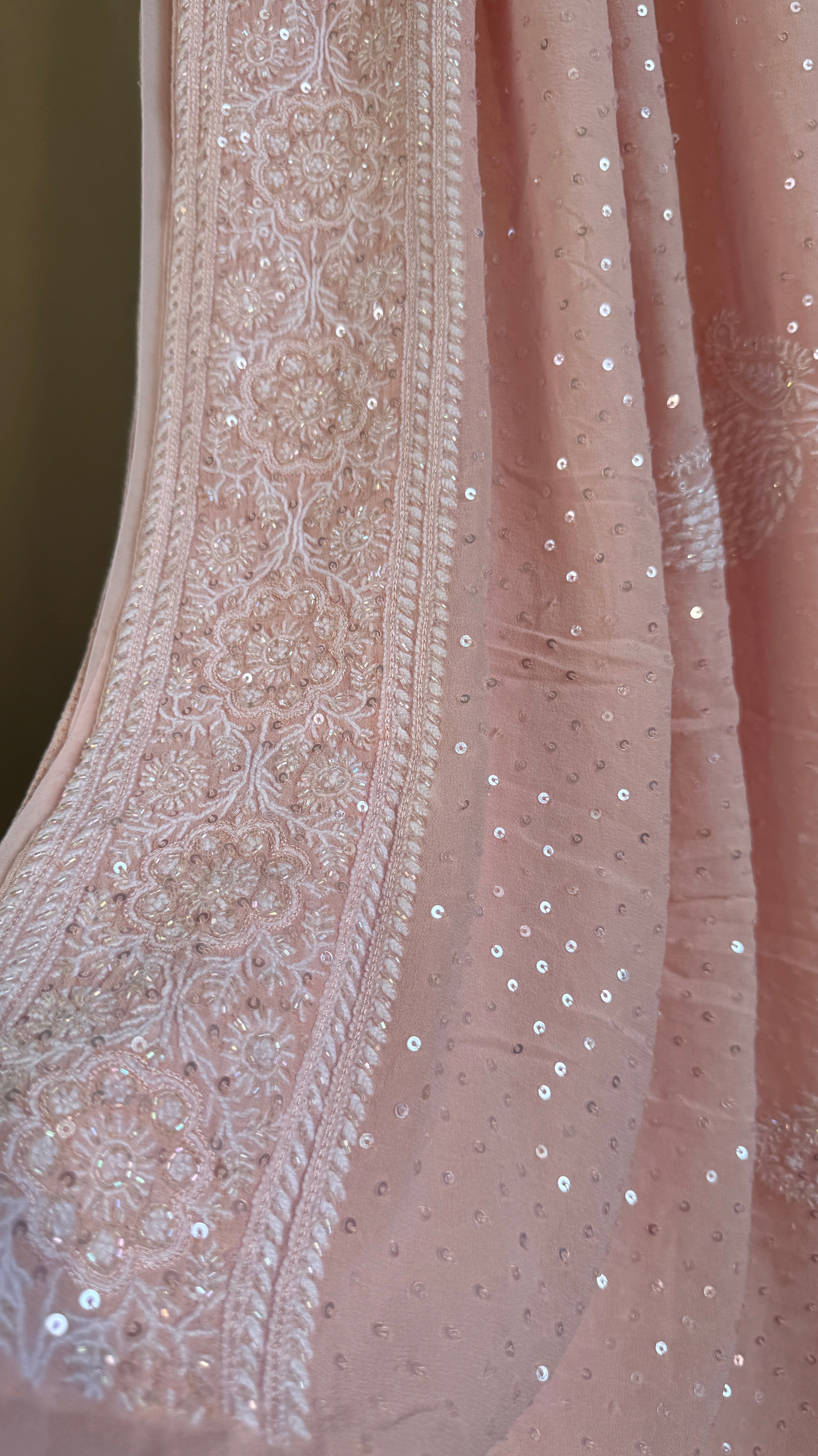 Pure Georgette Chikankari Saree
