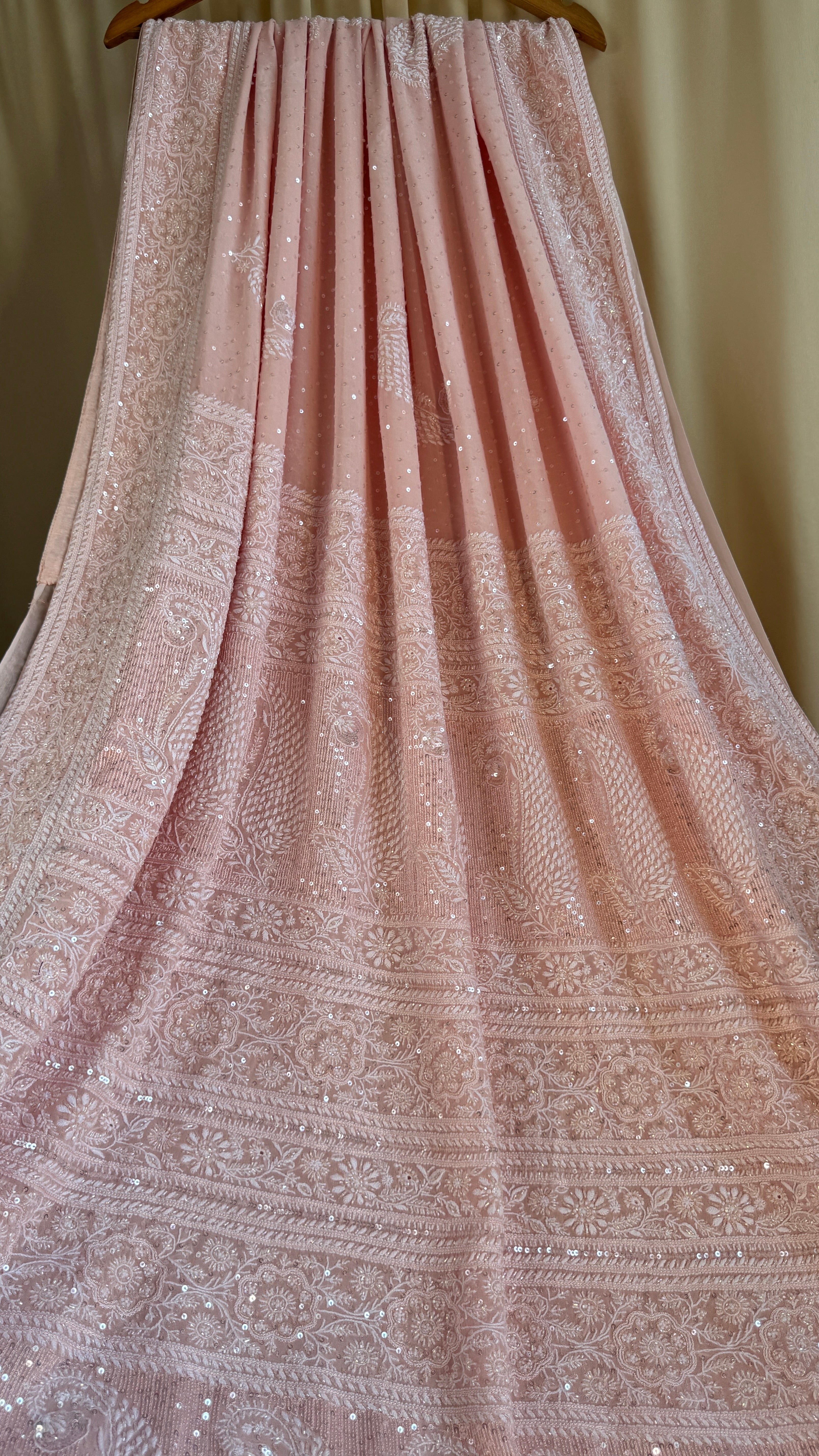 Pure Georgette Chikankari Saree