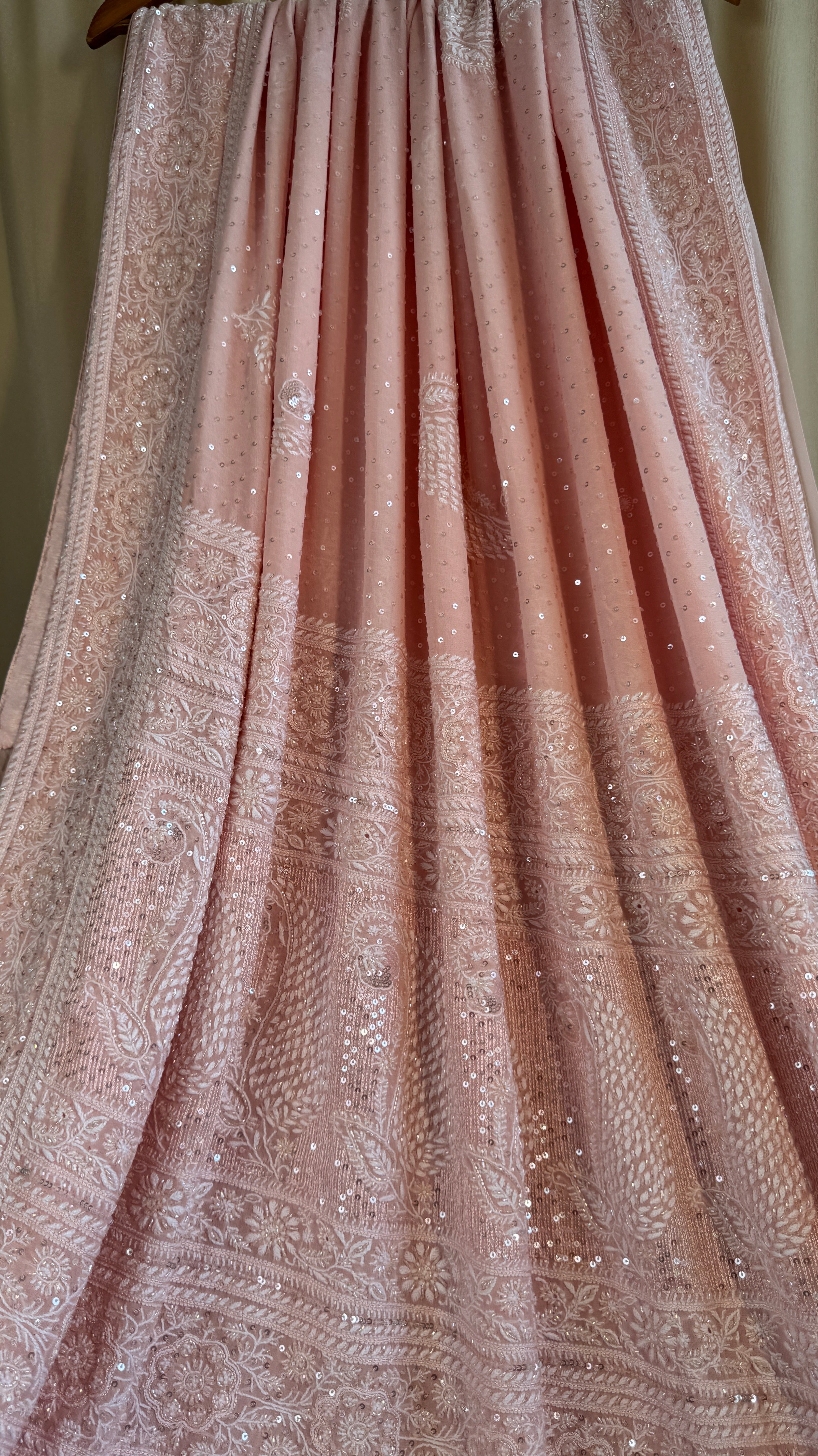Pure Georgette Chikankari Saree