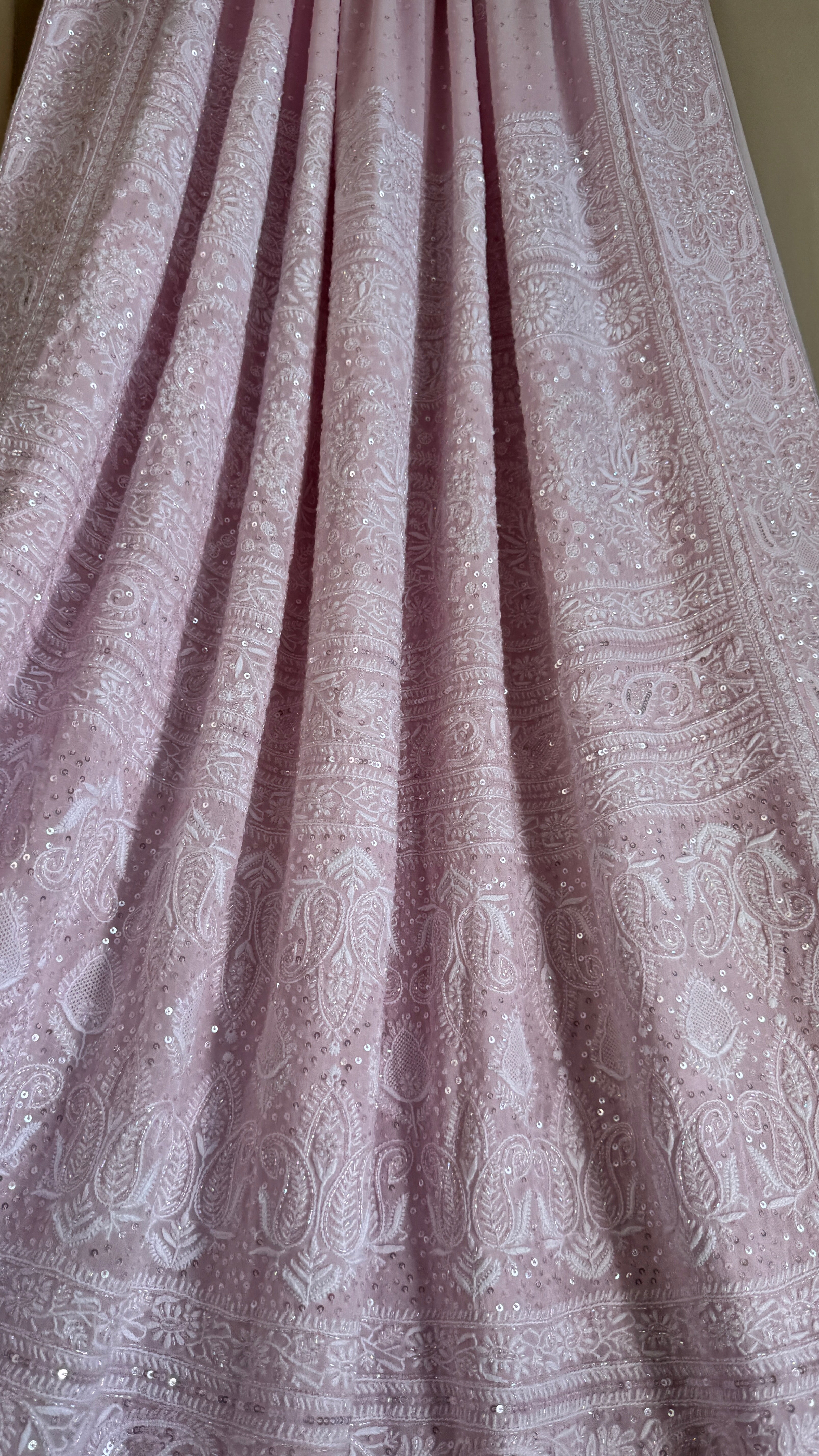 Pure Georgette Chikankari Saree