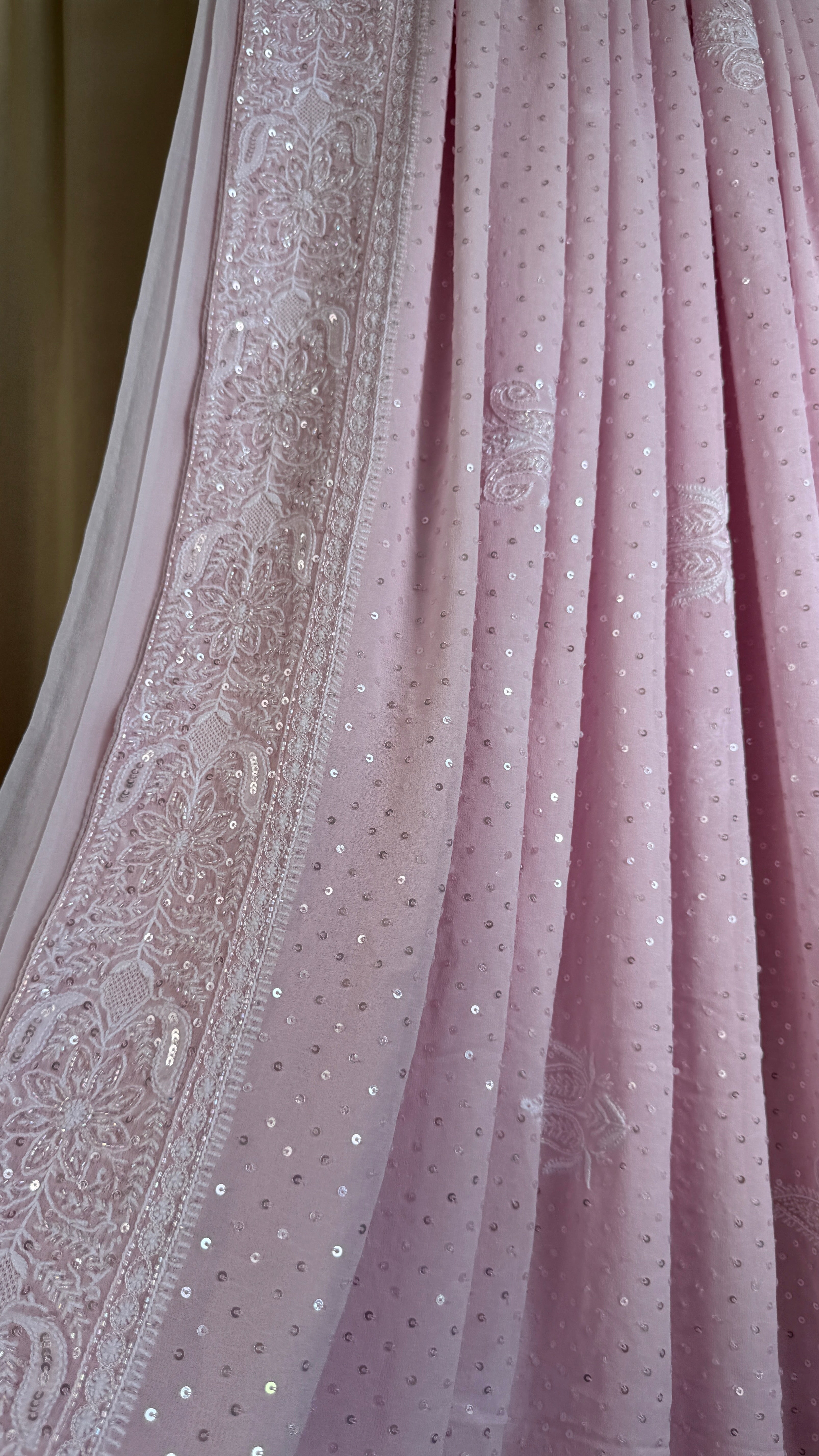 Pure Georgette Chikankari Saree