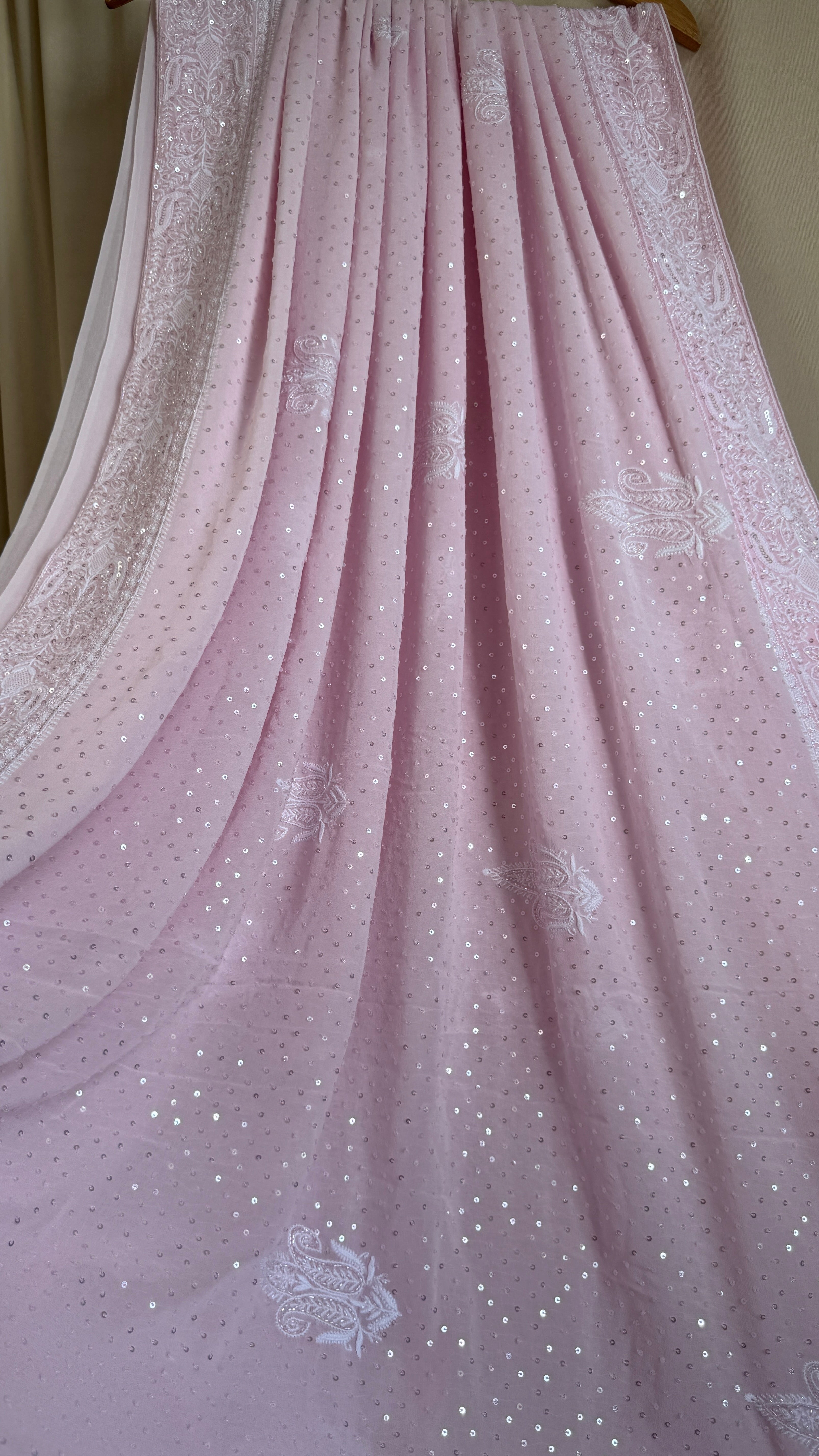 Pure Georgette Chikankari Saree