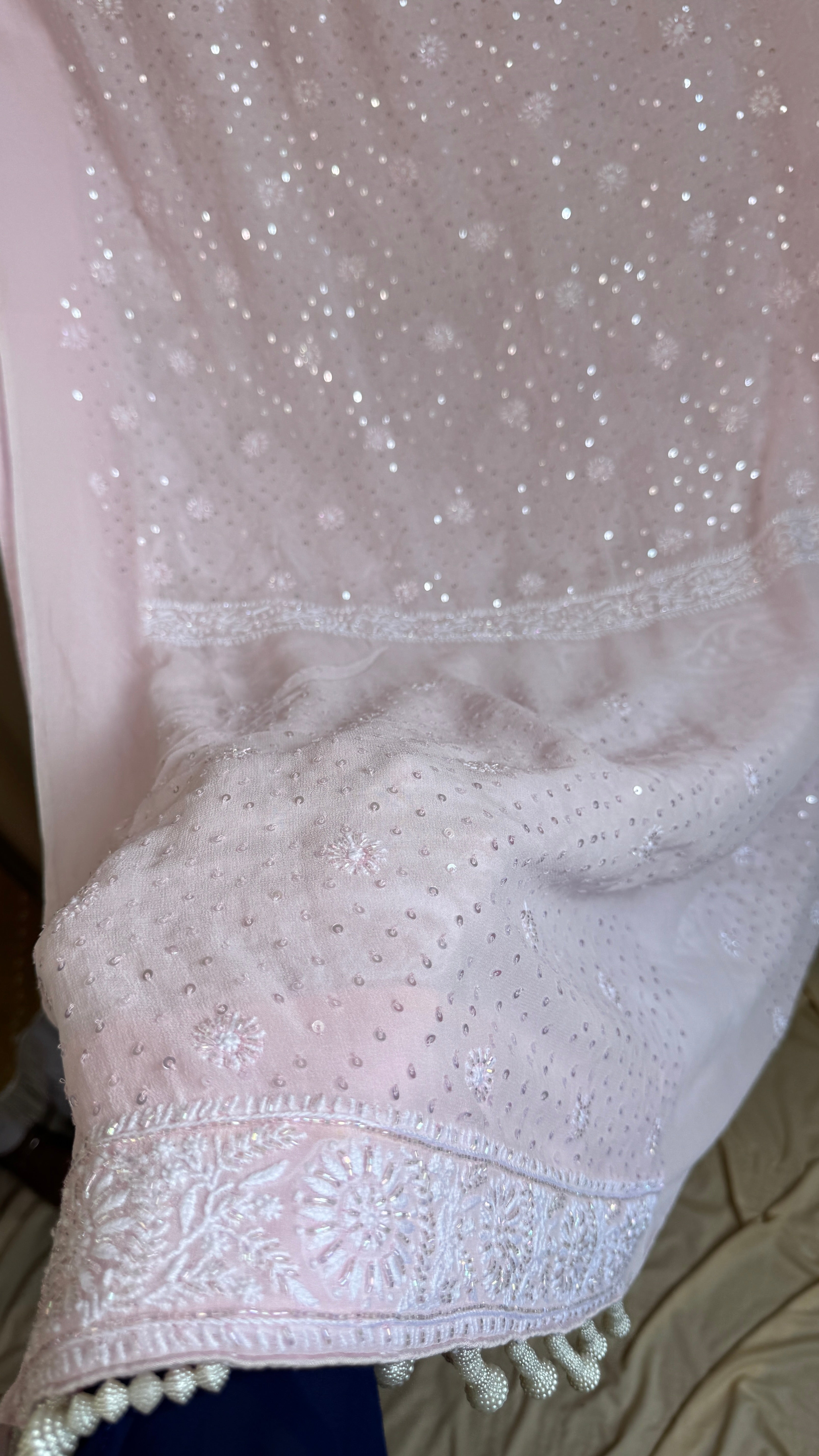 Pure Georgette Chikankari Saree