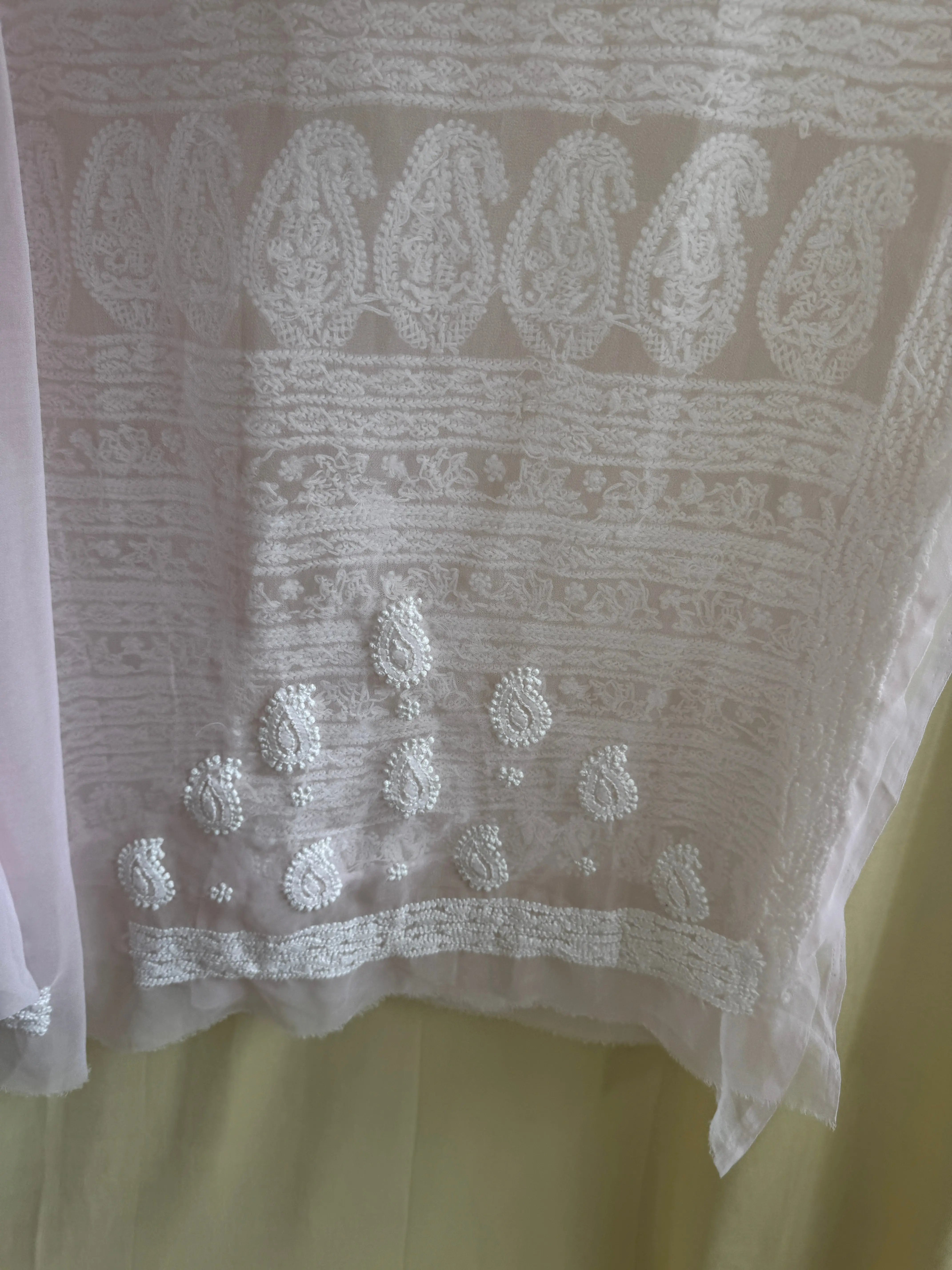 Georgette Chikankari saree in Pink ARIAA CHIKANKARI 