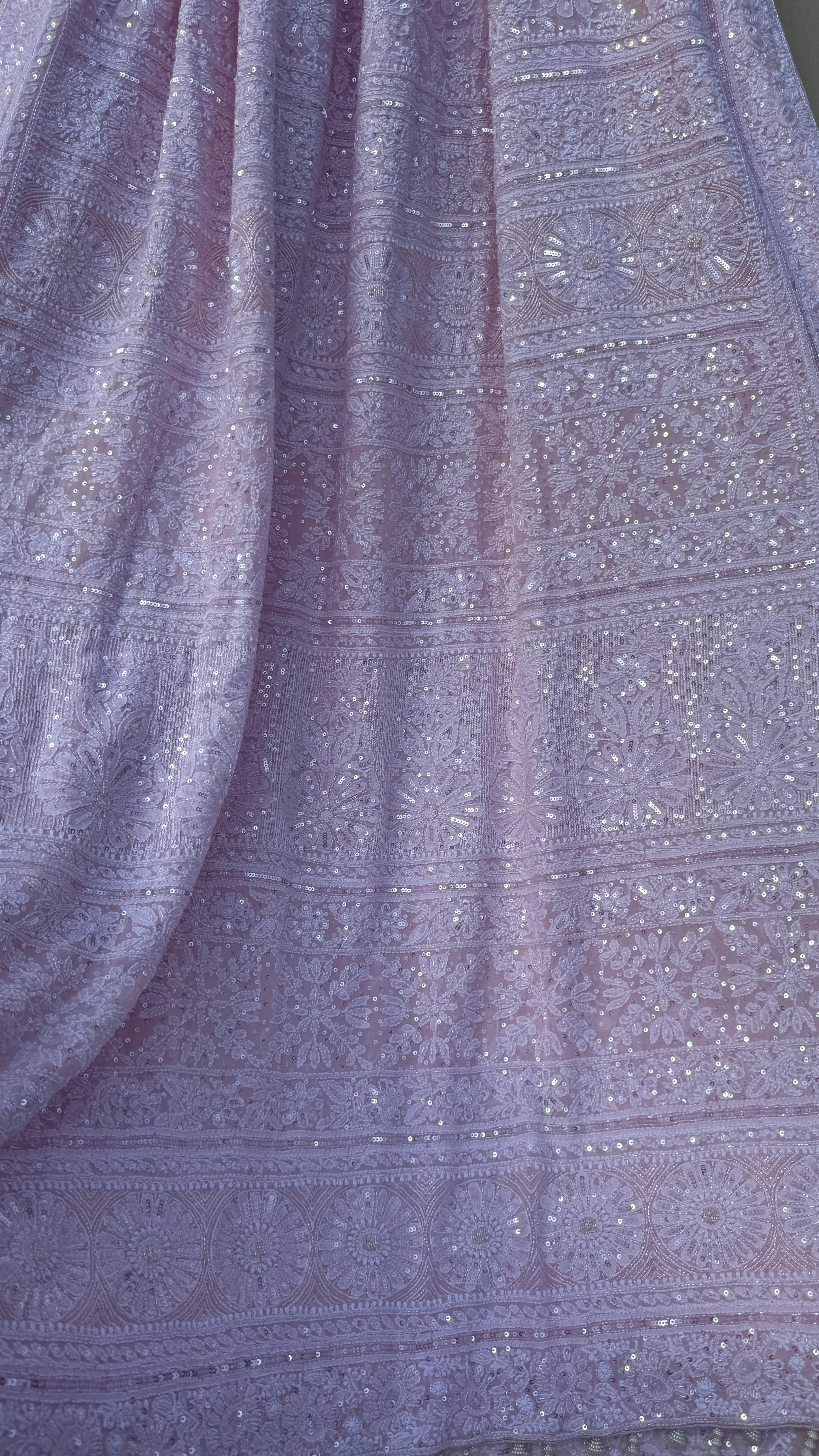 Pure Georgette Chikankari Saree
