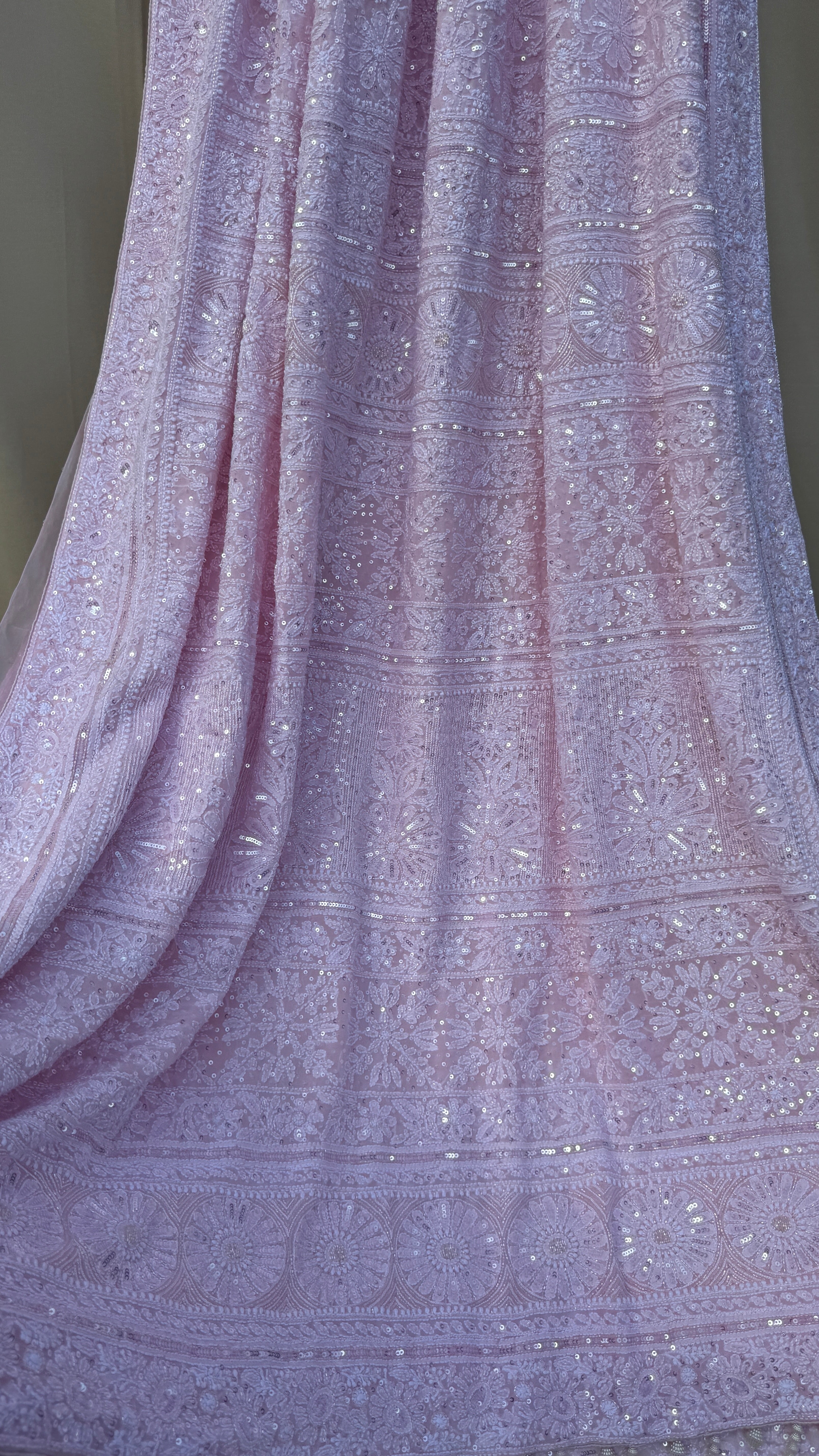 Pure Georgette Chikankari Saree