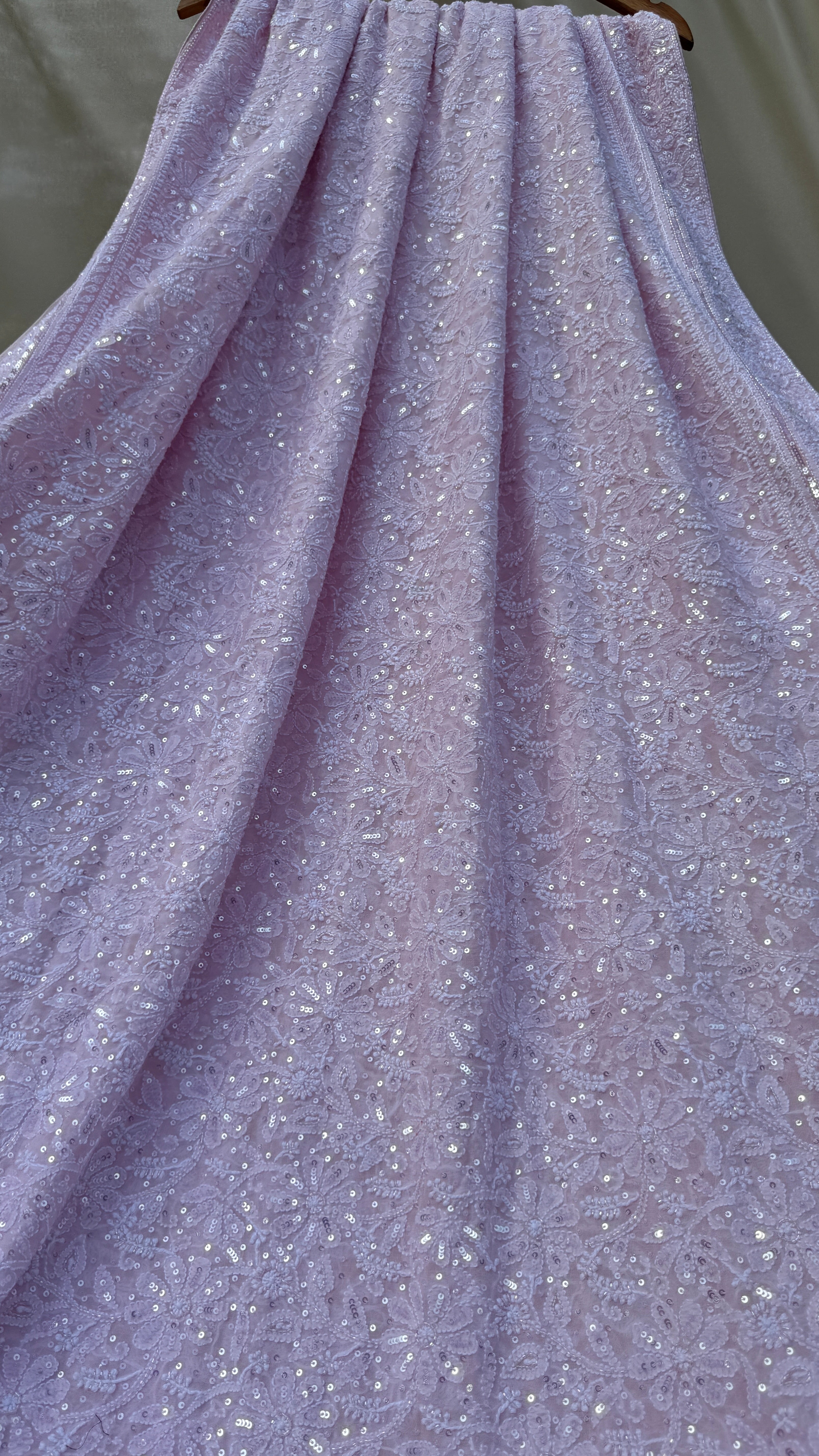 Pure Georgette Chikankari Saree