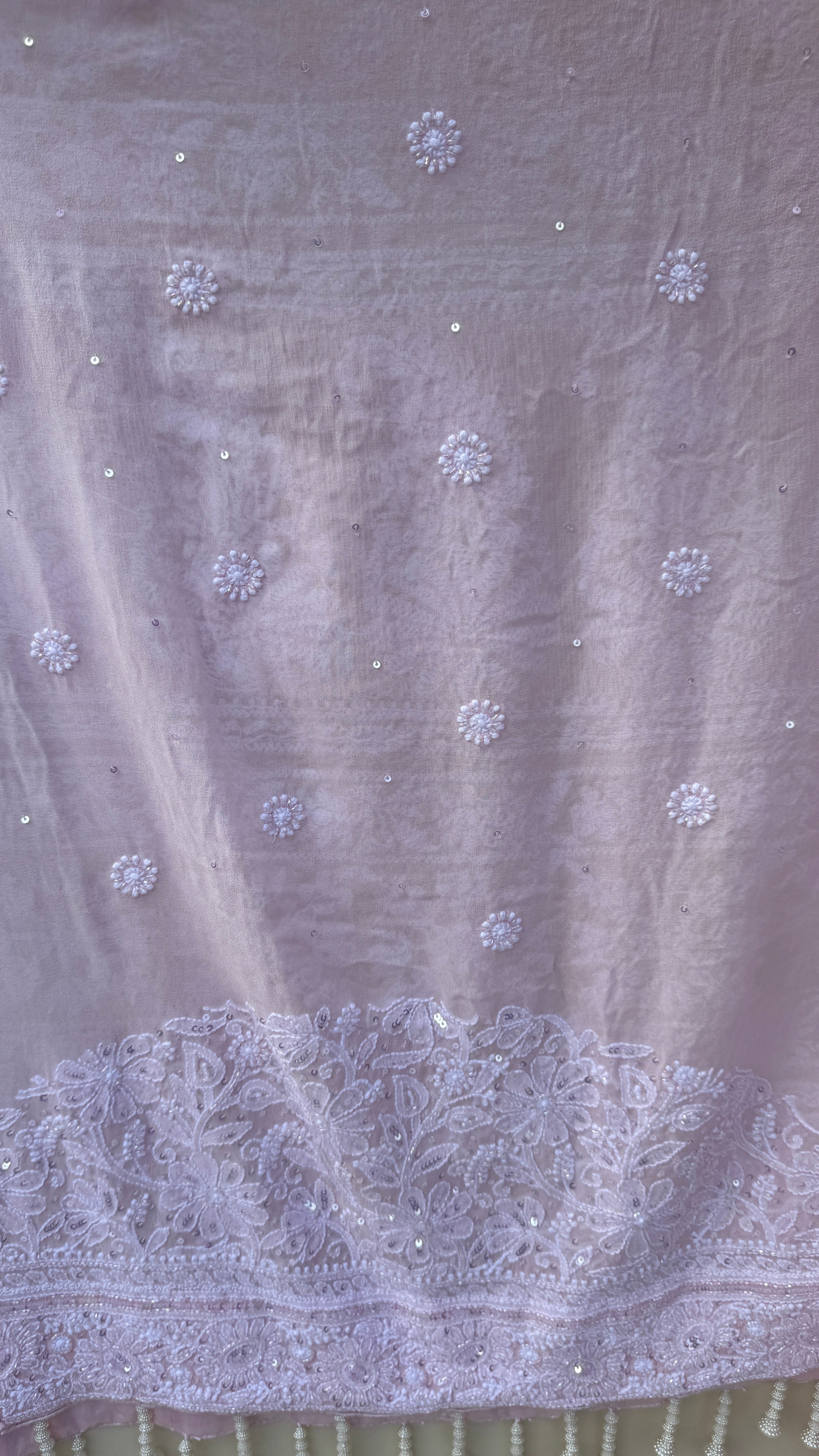 Pure Georgette Chikankari Saree