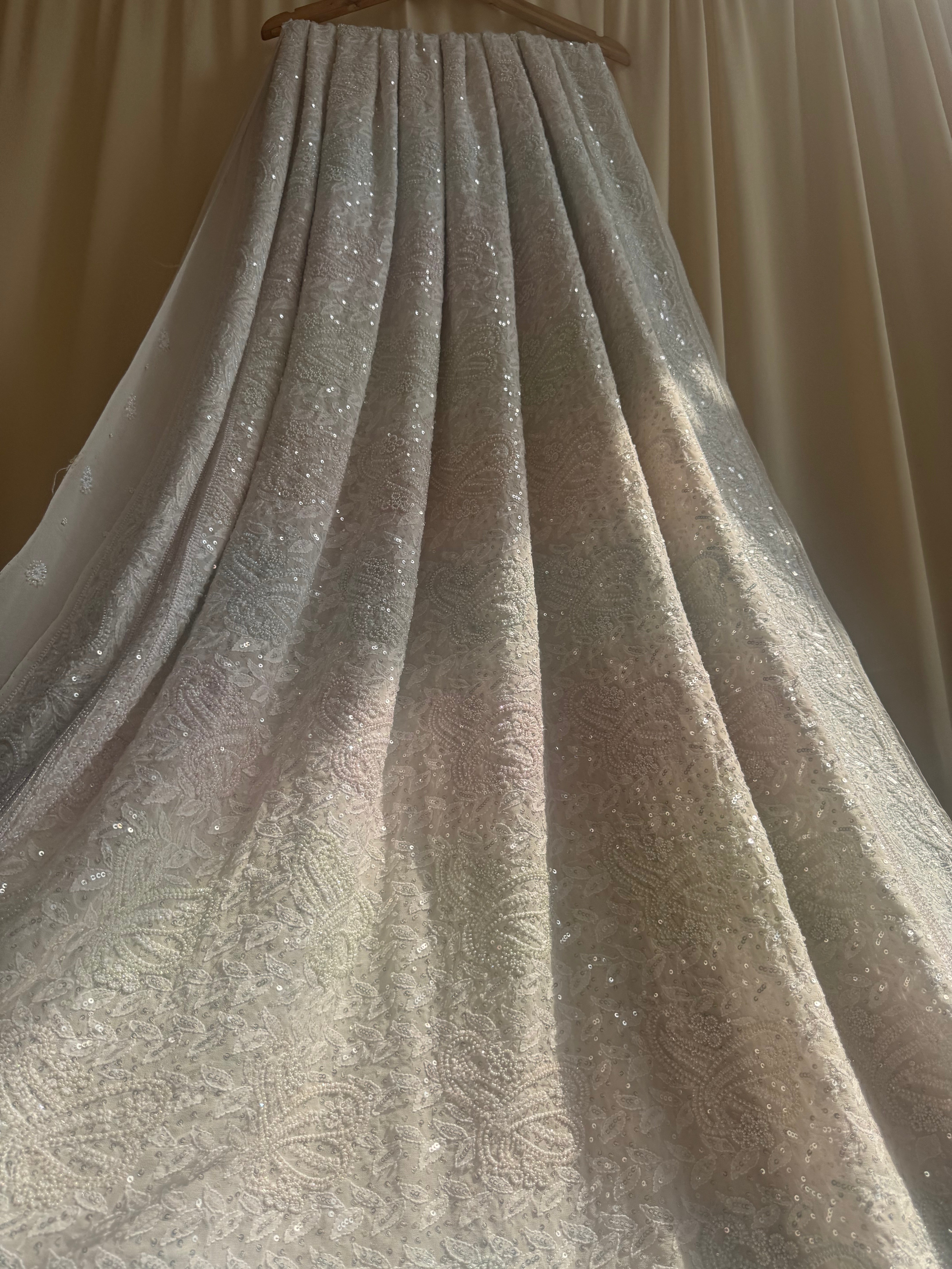 Pure Georgette Chikankari Saree ARIAA CHIKANKARI 