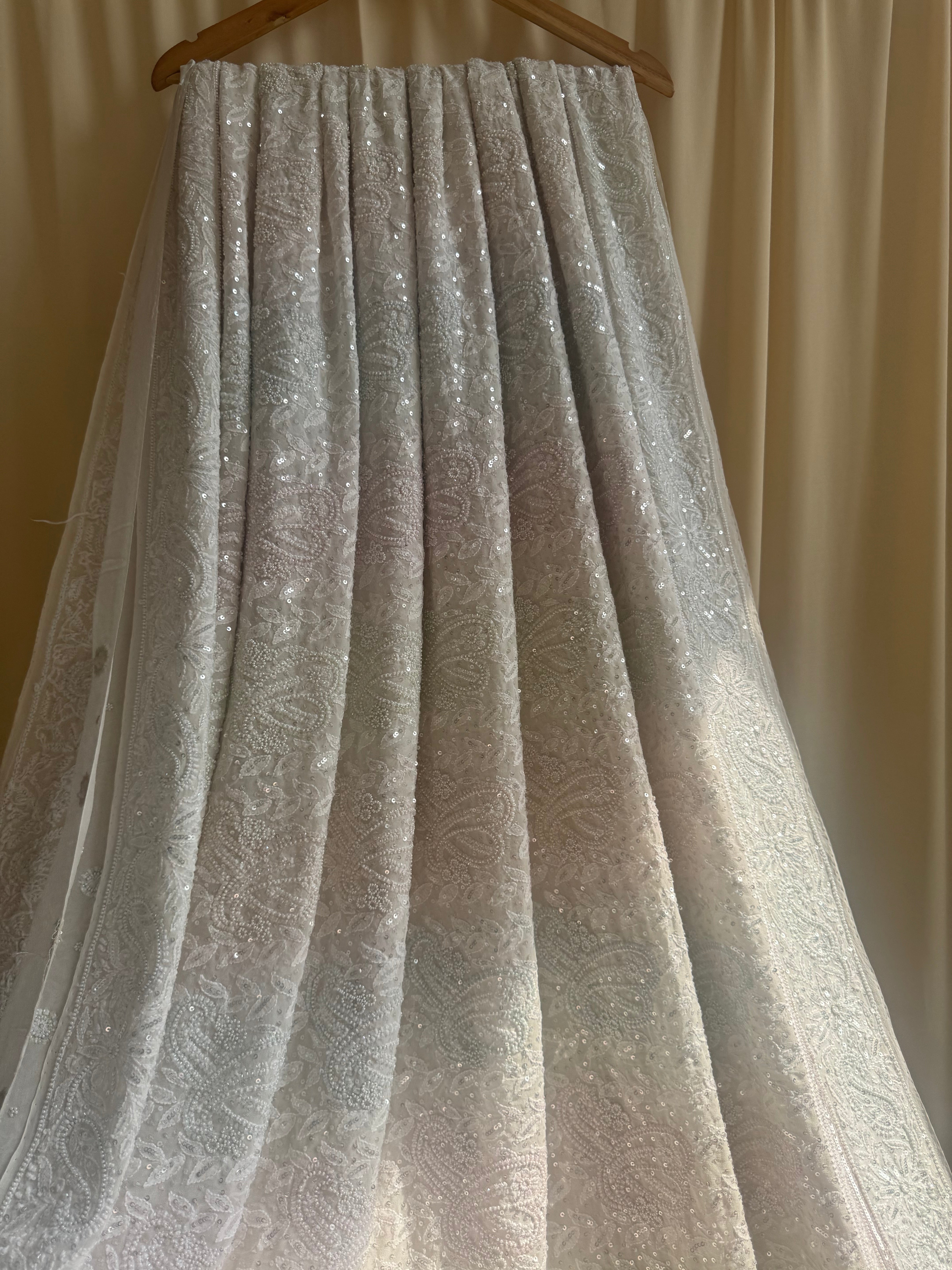Pure Georgette Chikankari Saree ARIAA CHIKANKARI 