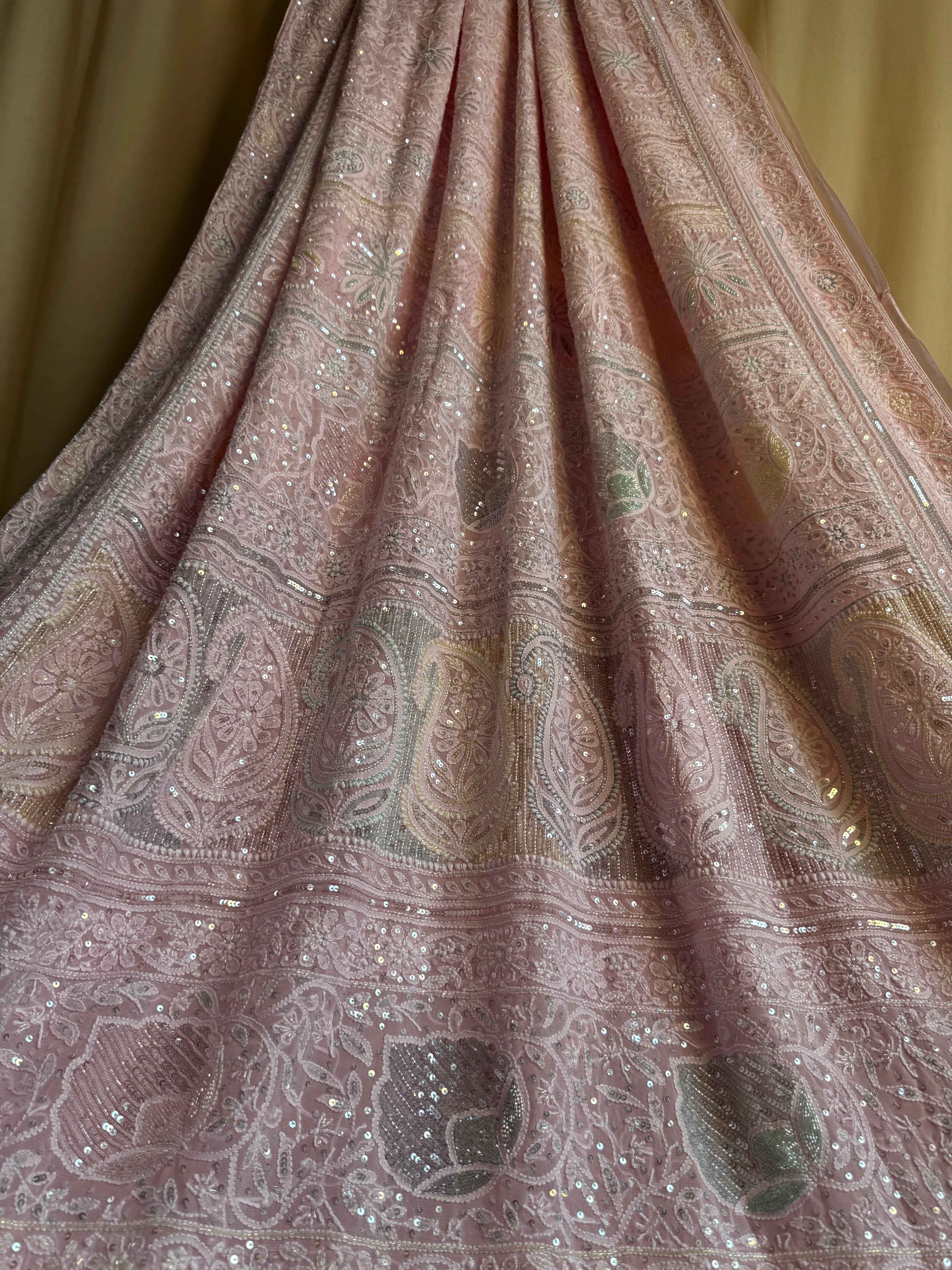 Pure Georgette Chikankari Saree ARIAA CHIKANKARI 