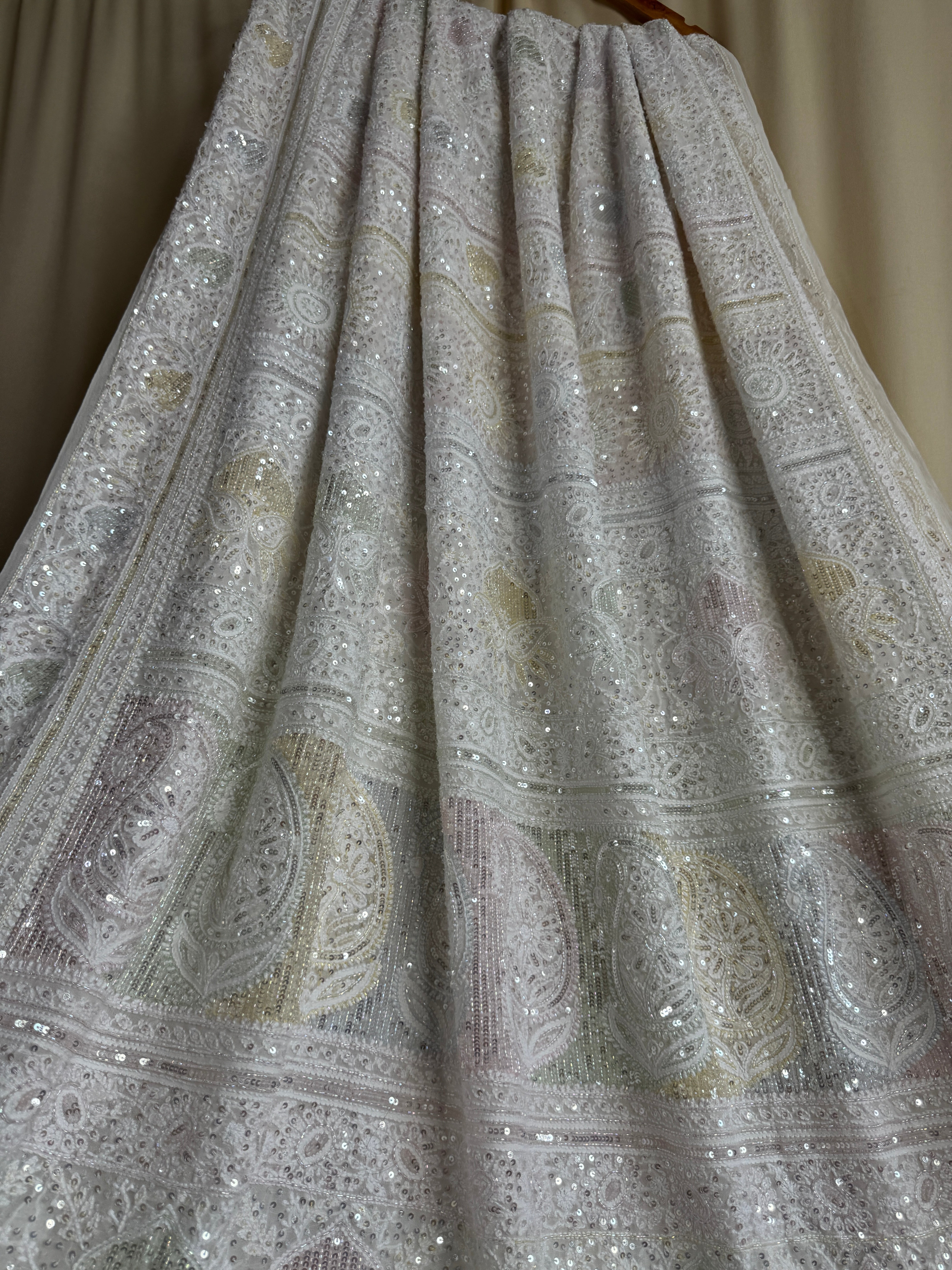 Pure Georgette Chikankari Saree ARIAA CHIKANKARI 