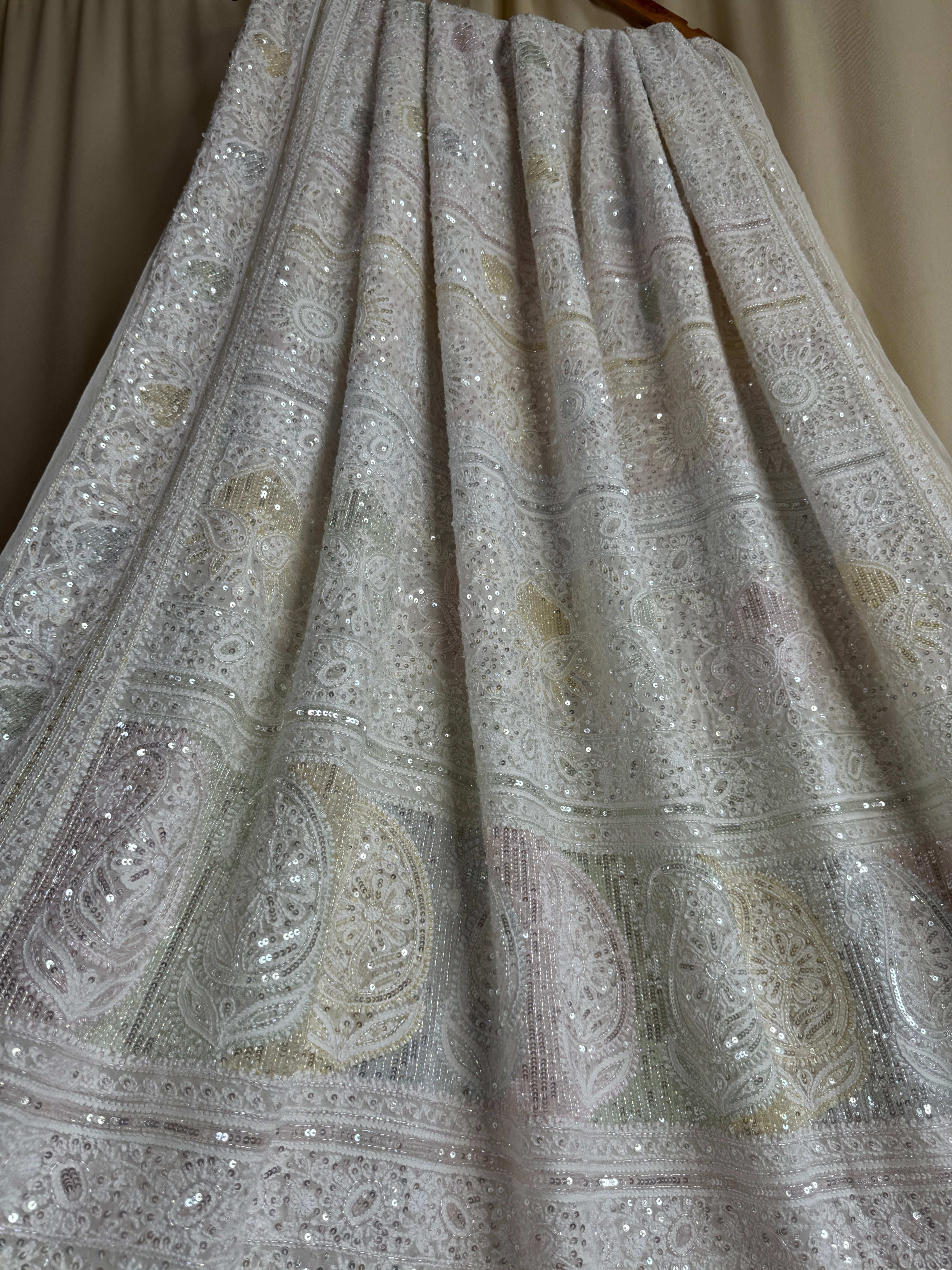 Pure Georgette Chikankari Saree ARIAA CHIKANKARI 