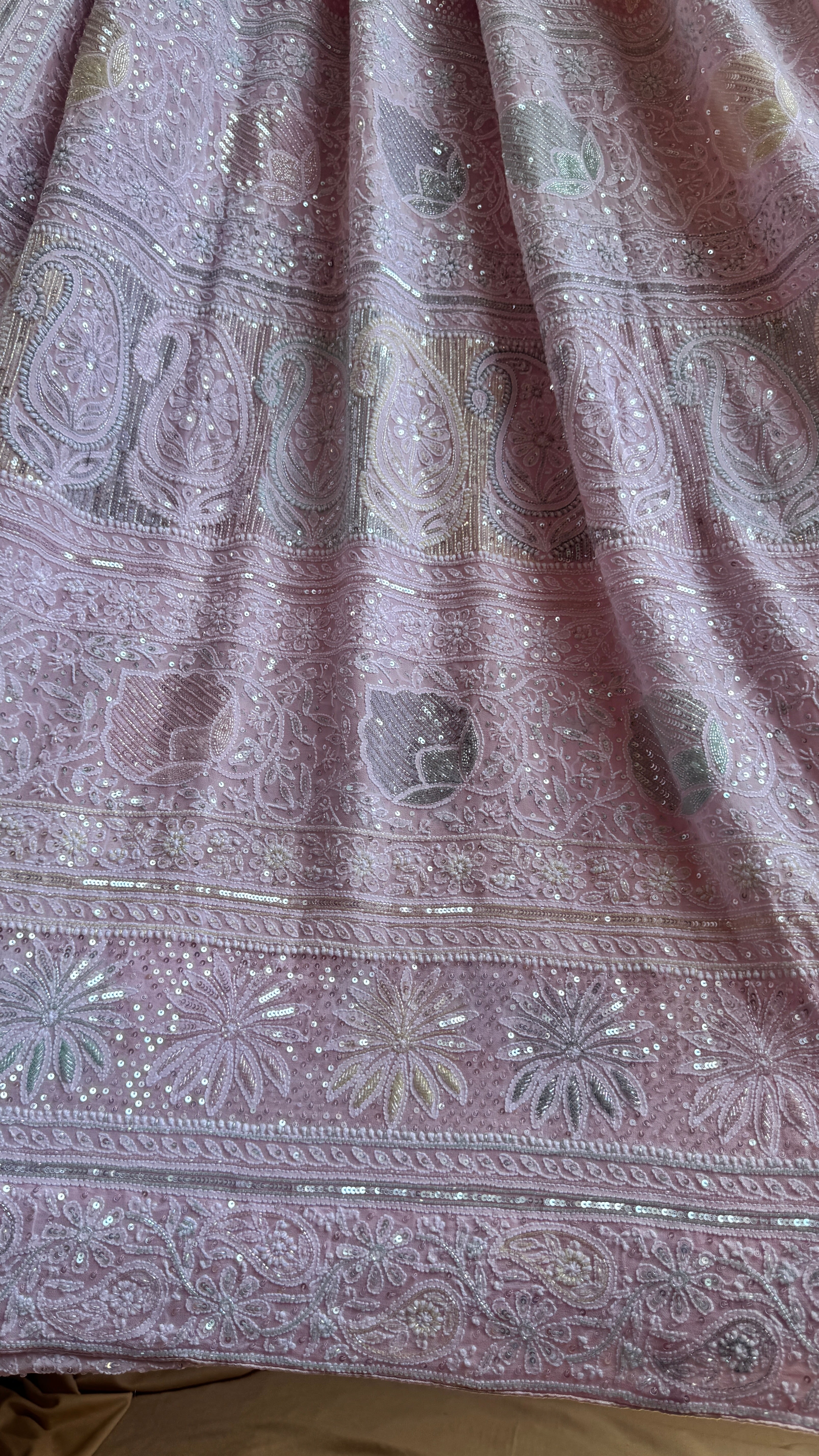 Pure Georgette Chikankari Saree