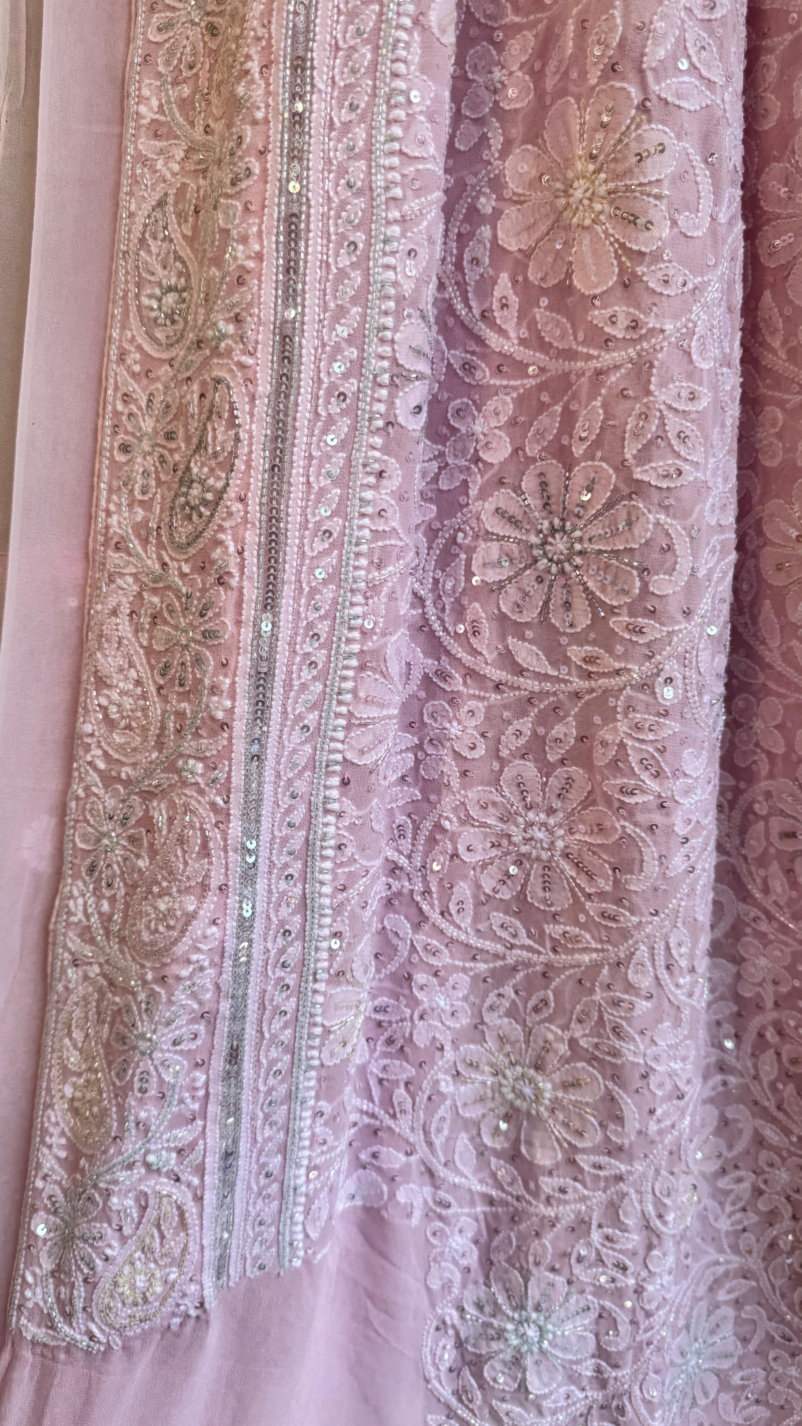 Pure Georgette Chikankari Saree