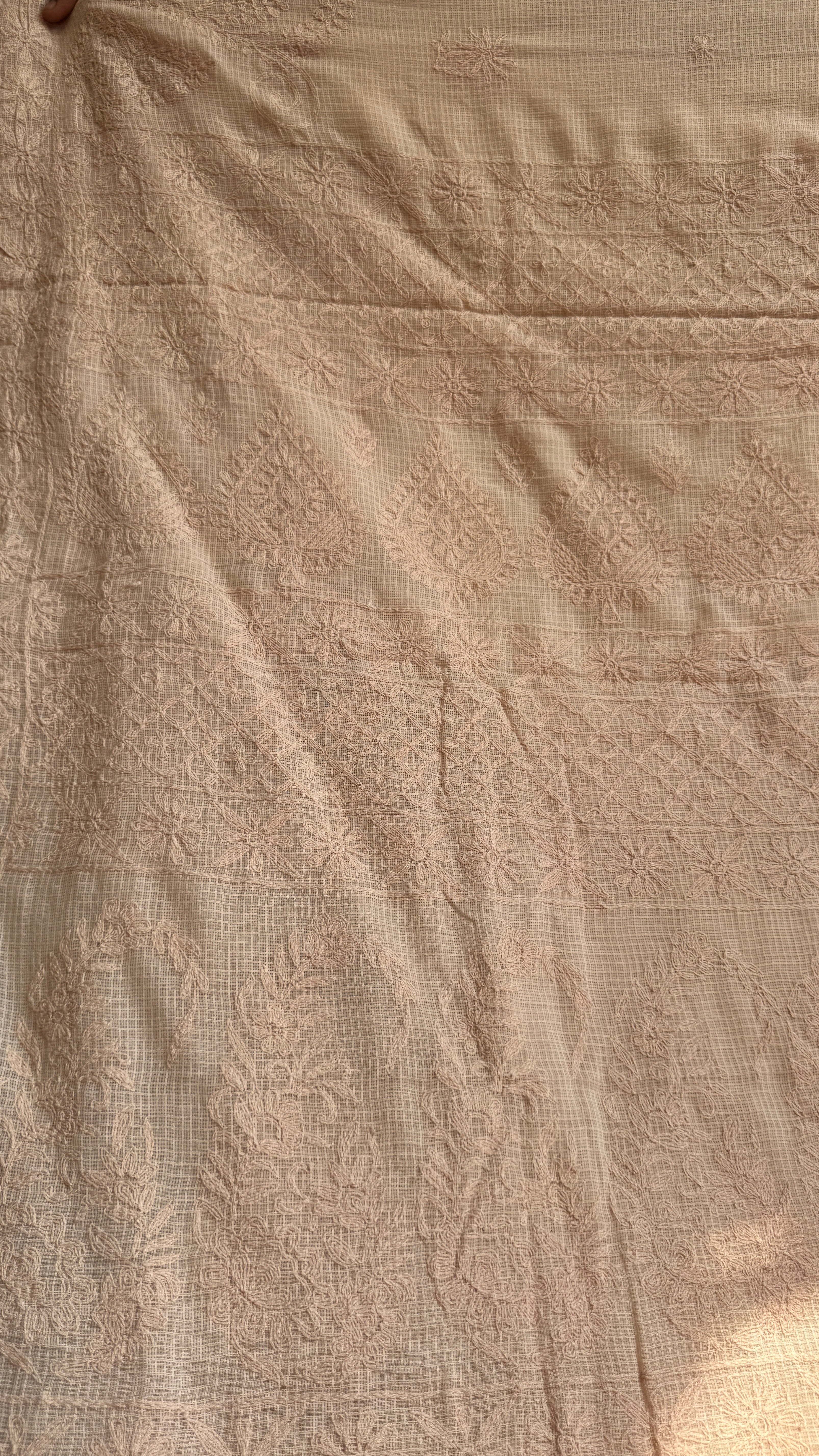 Kota Chikankari saree in Brown