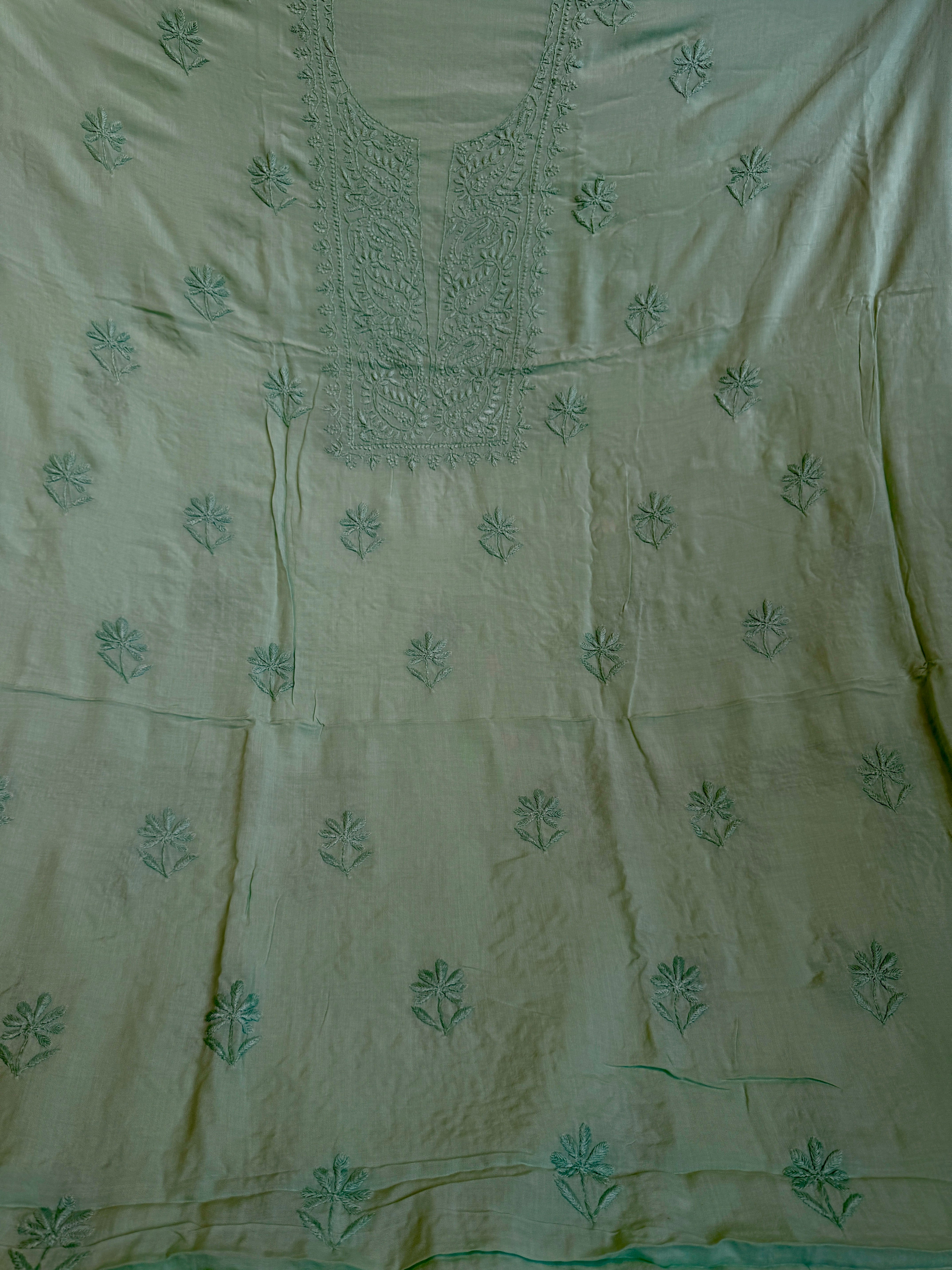 Modal Unstitched Kurti Fabric - Green