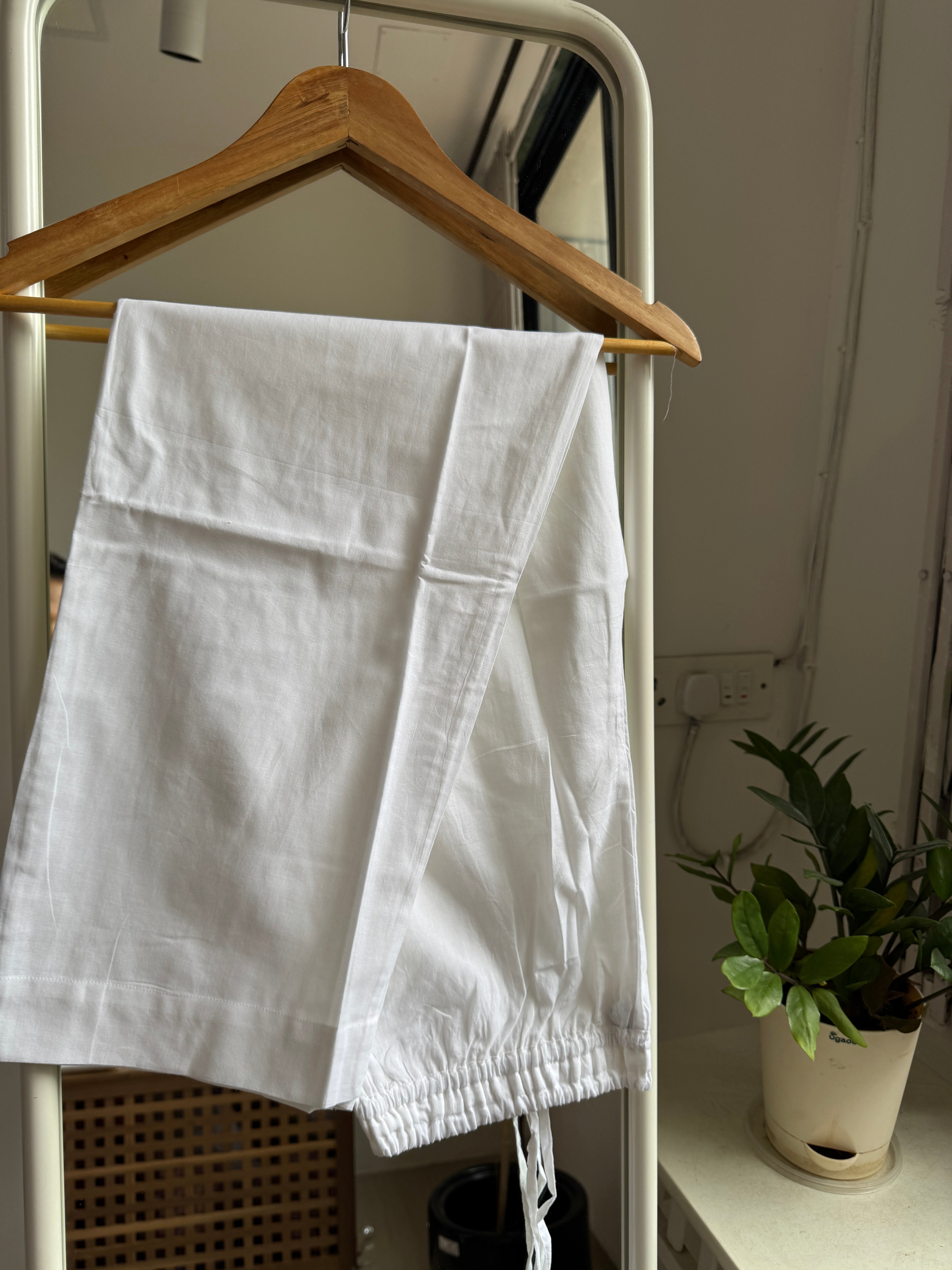 Chikankari Pants  - White Mul Cotton ARIAA CHIKANKARI 